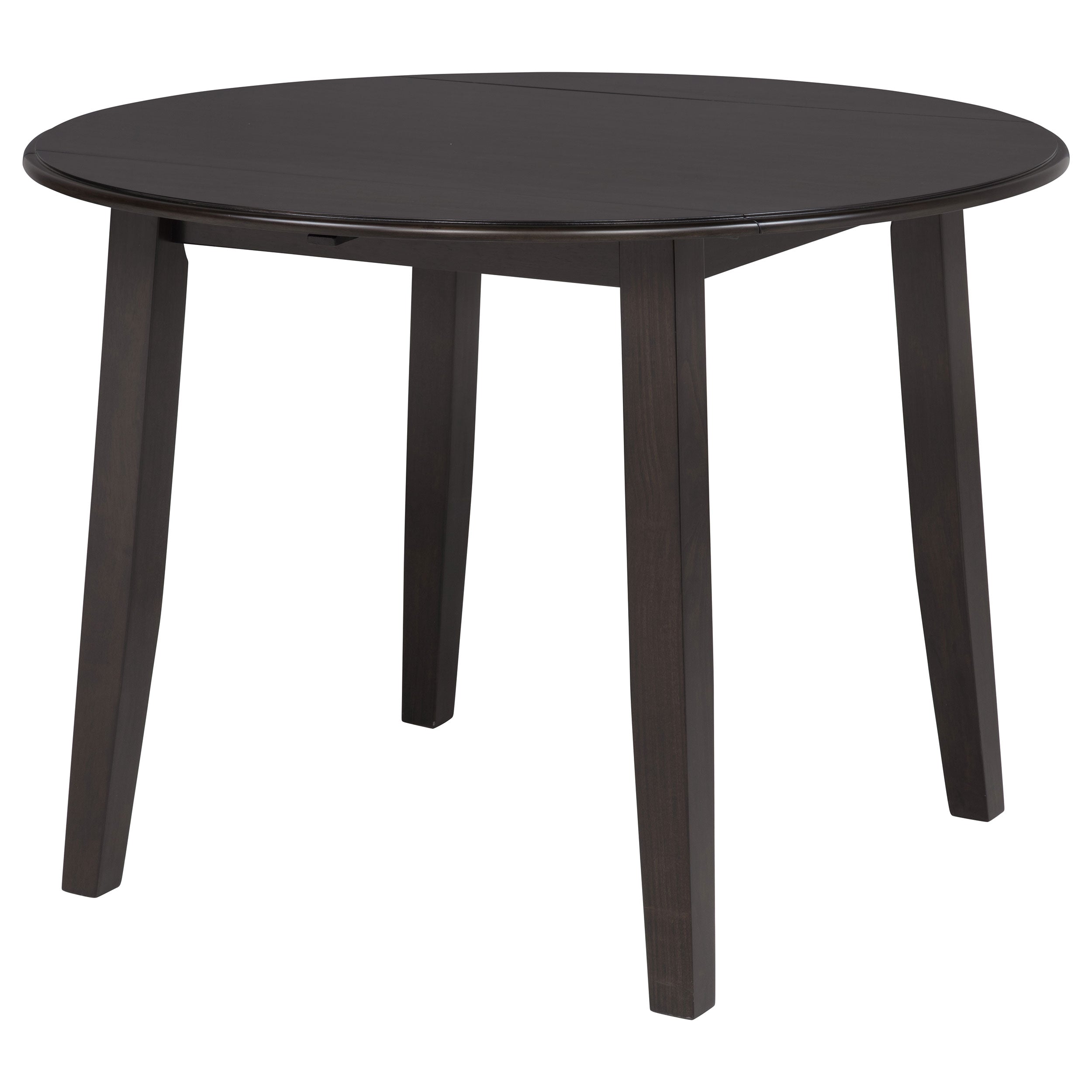 Catley 5-piece Round Drop Leaf Dining Table Set Dark Coffee
