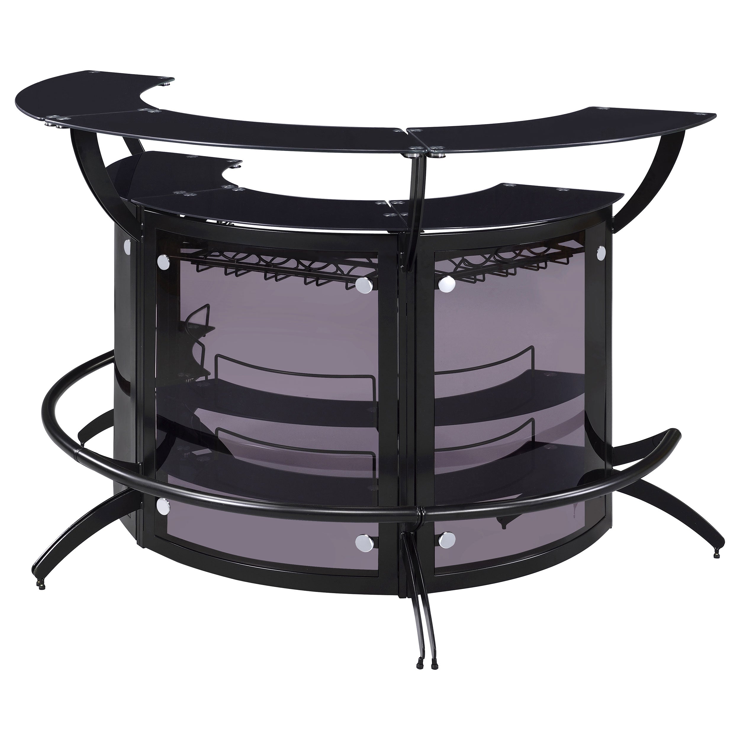 Dallas  Curved Freestanding Home Bar Cabinet