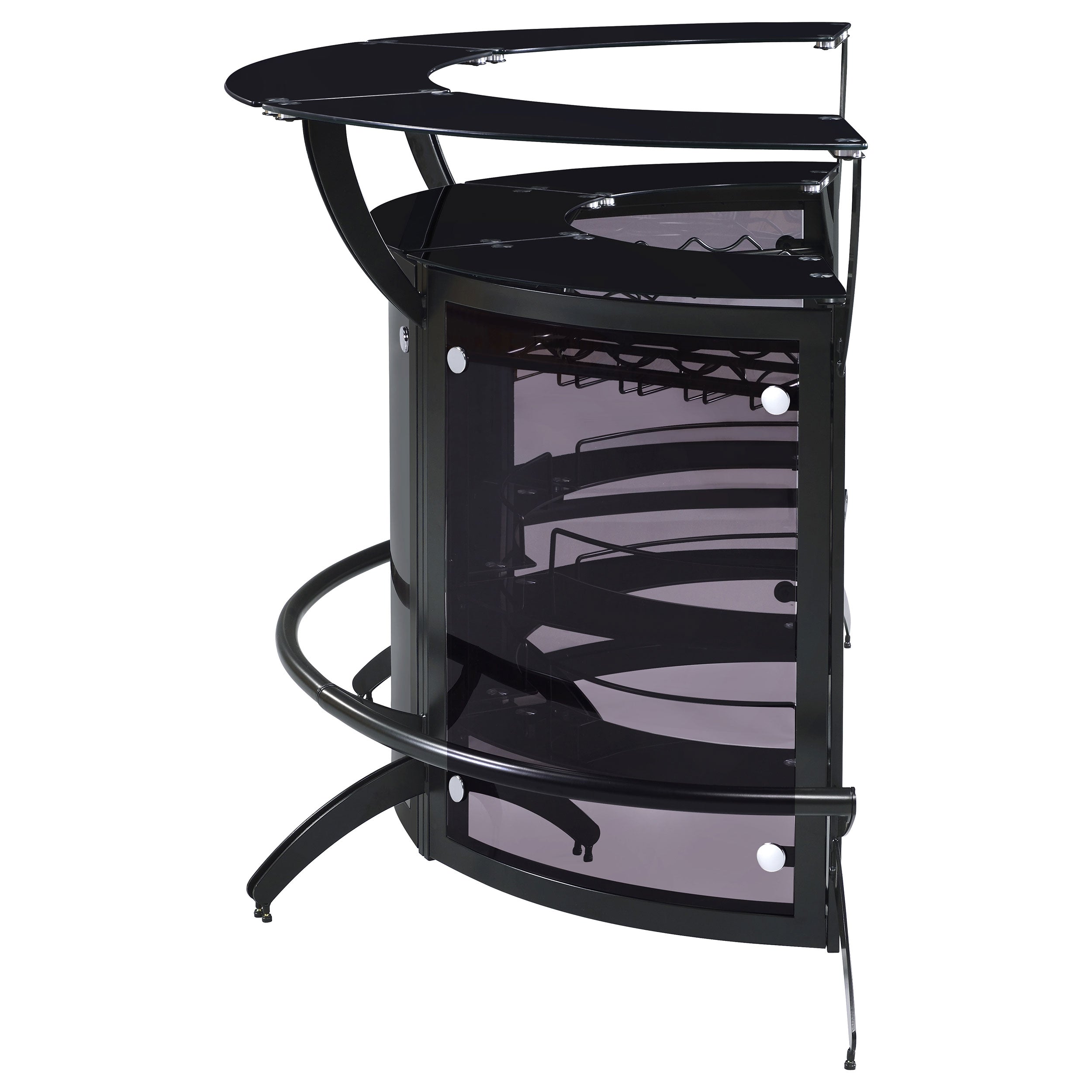 Dallas  Curved Freestanding Home Bar Cabinet