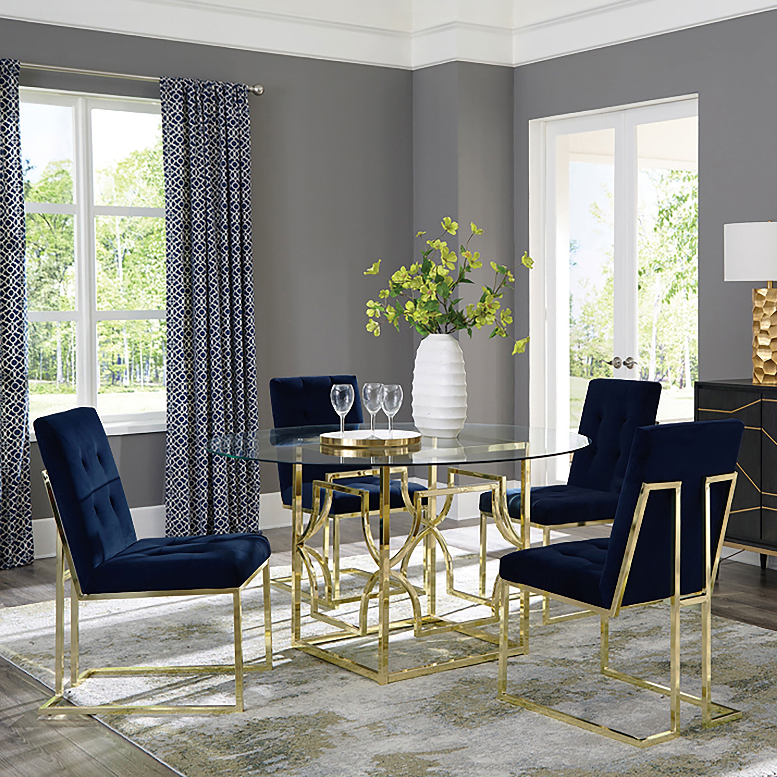 Starlight Square Metal Dining Table Base