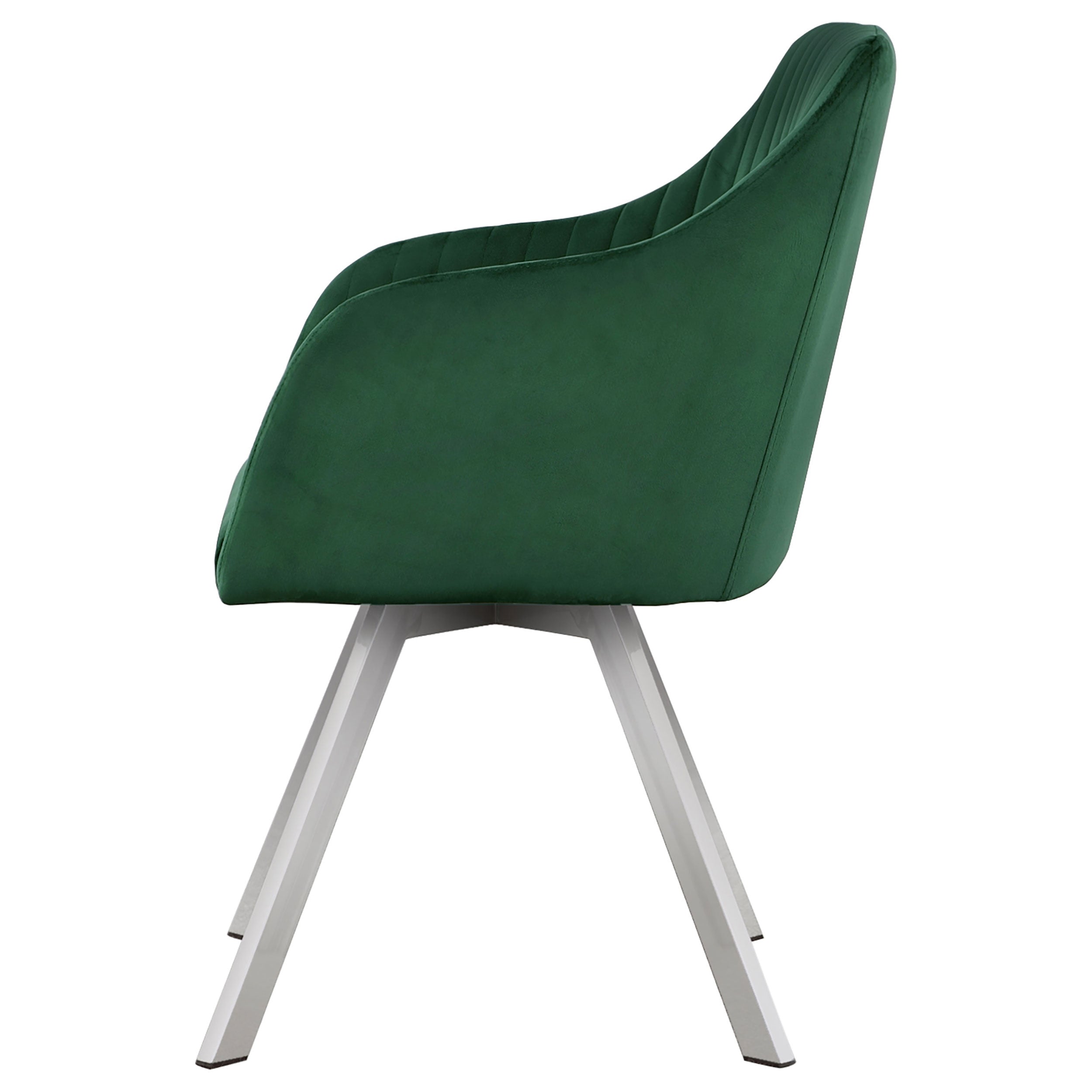 Arika Leatherette Upholstered Swivel Dining Arm Chair Black