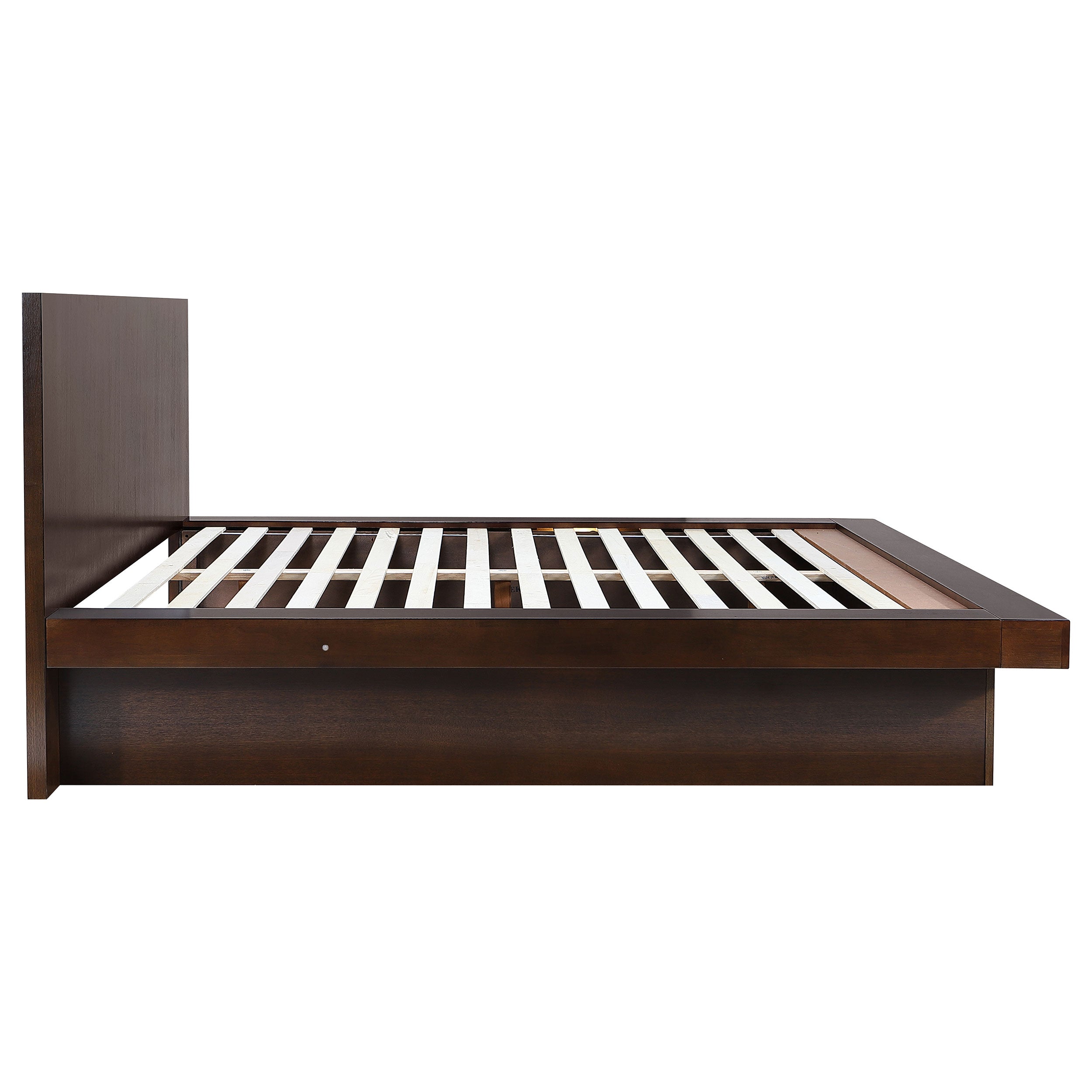 Jessica LED Storage Bookcase Bed Cappuccino