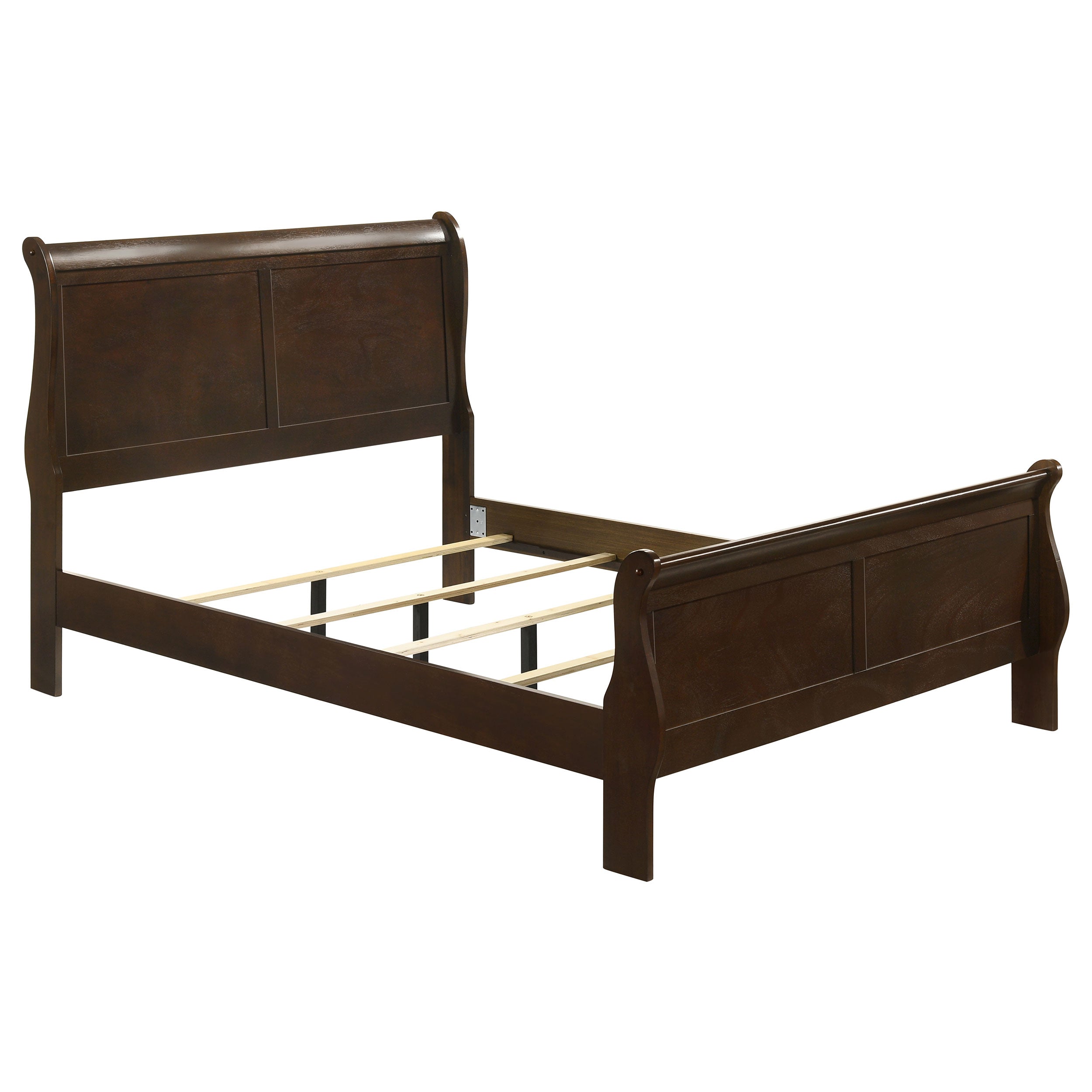 Louis Philippe 47-inch  Sleigh Panel Bed White