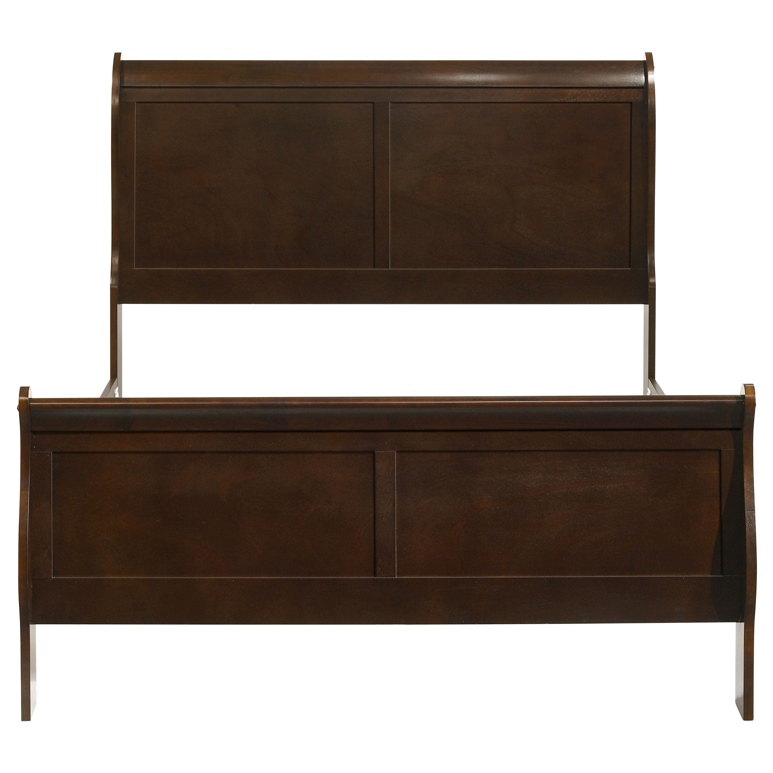 Louis Philippe 47-inch  Sleigh Panel Bed White