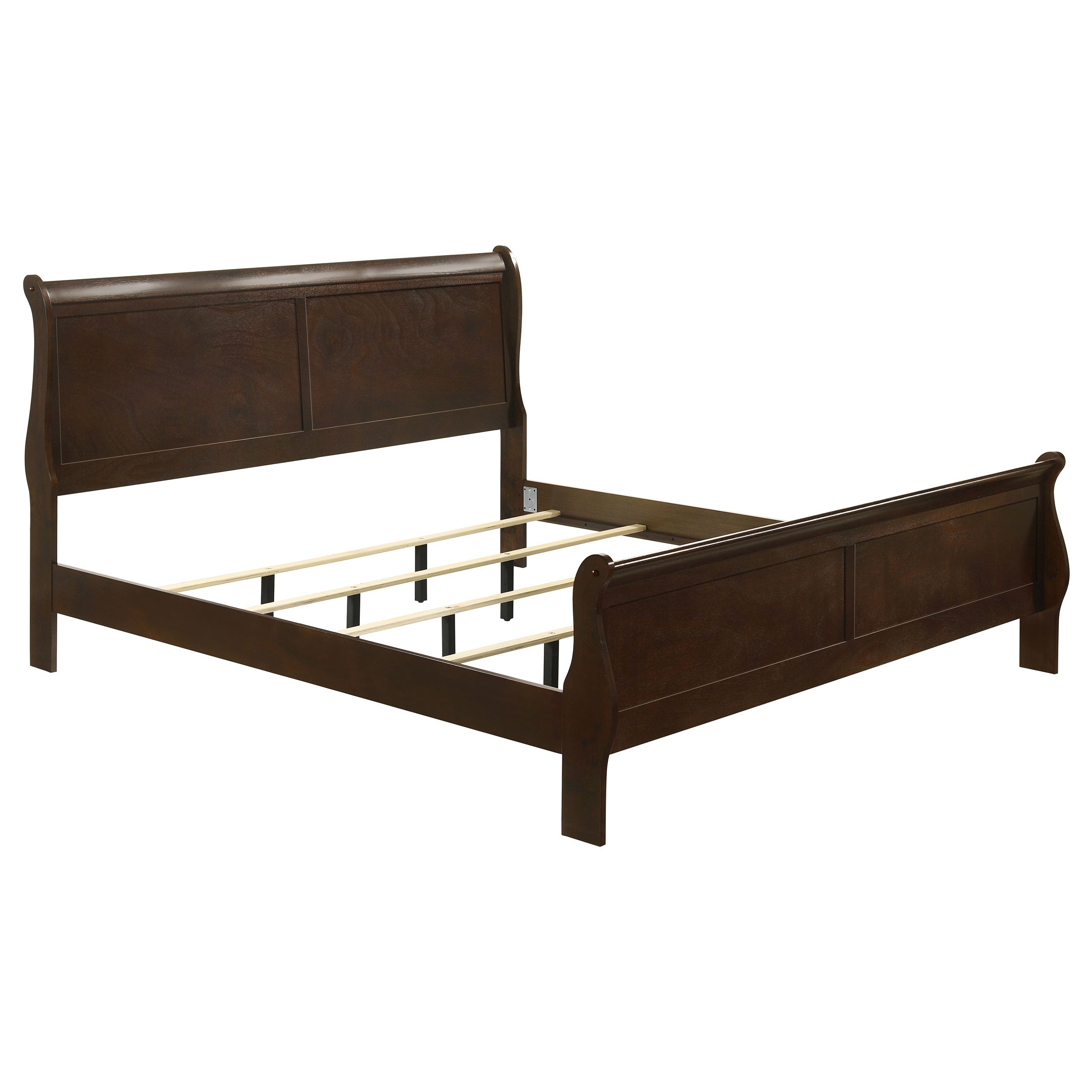 Louis Philippe 47-inch  Sleigh Panel Bed White