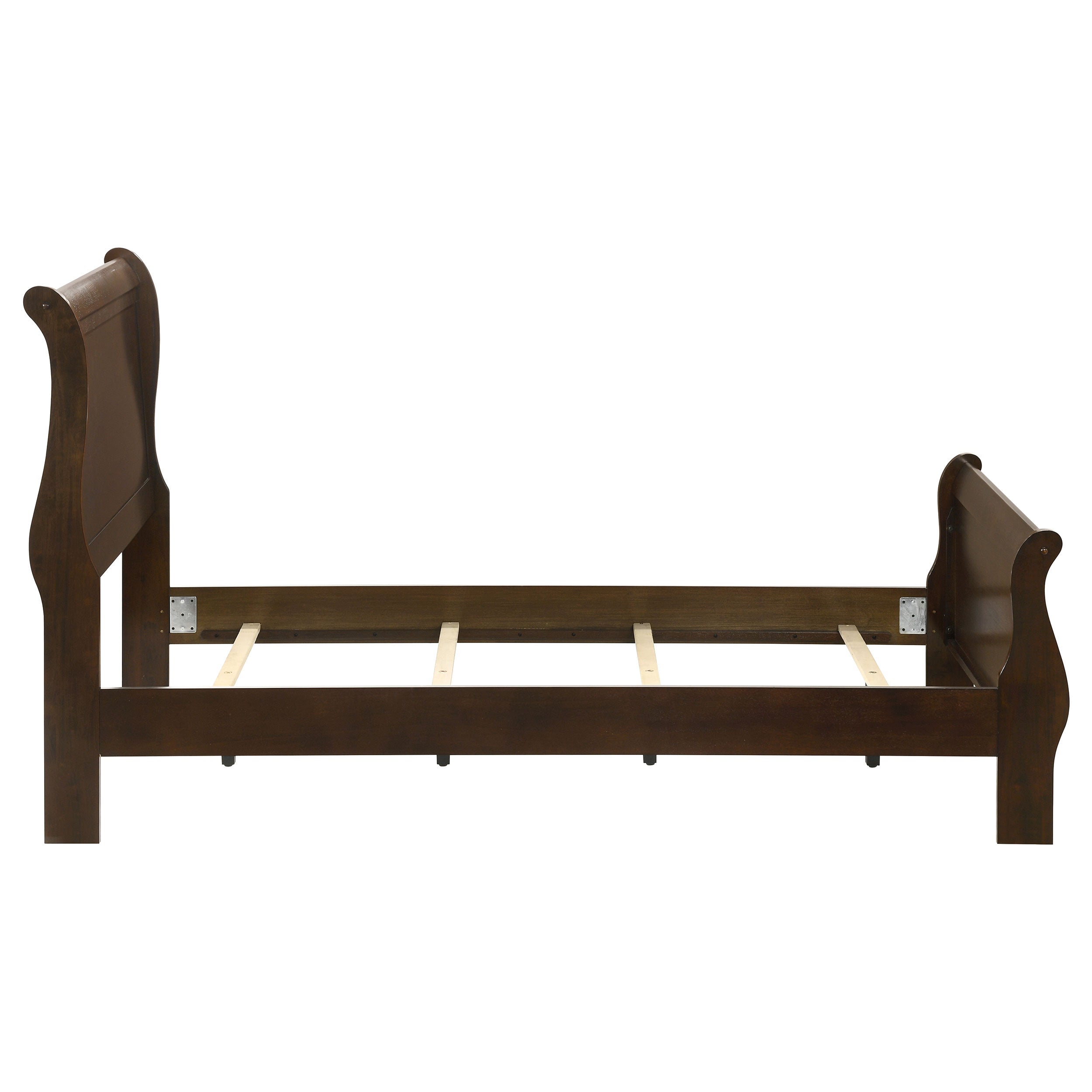Louis Philippe 47-inch  Sleigh Panel Bed White