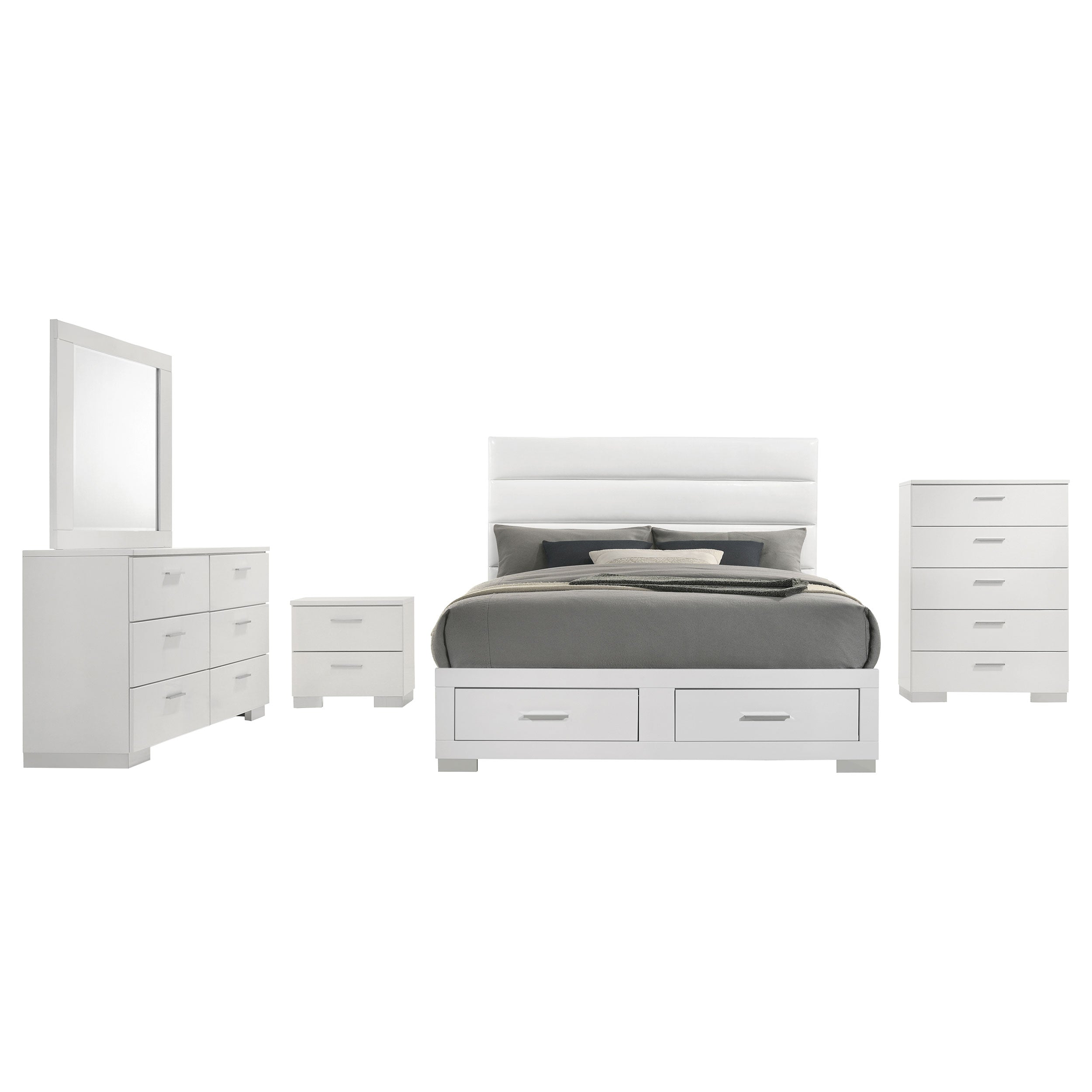 Felicity  Bedroom Set White Gloss