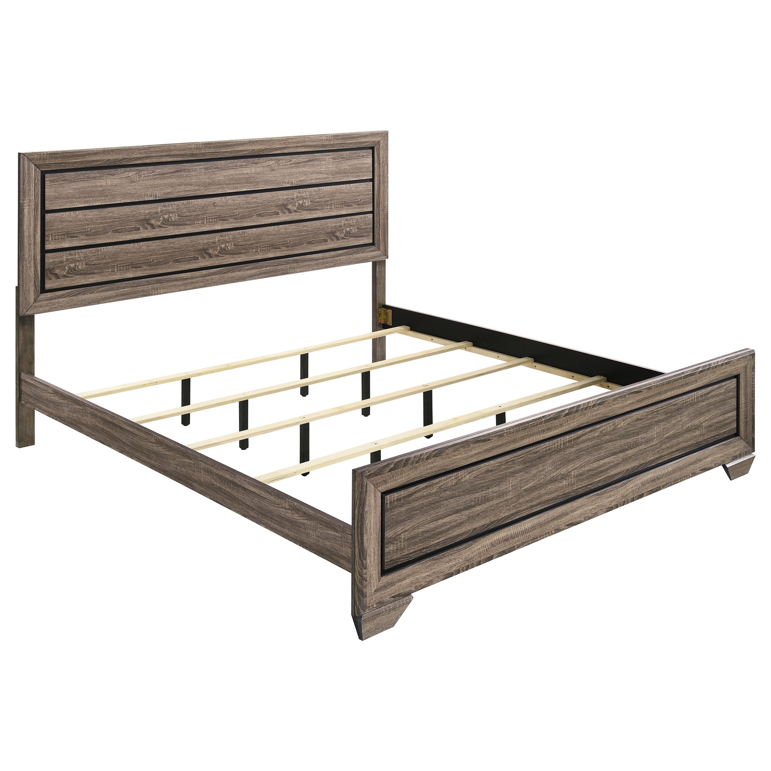 Kauffman Wood Panel Bed Dark Cocoa