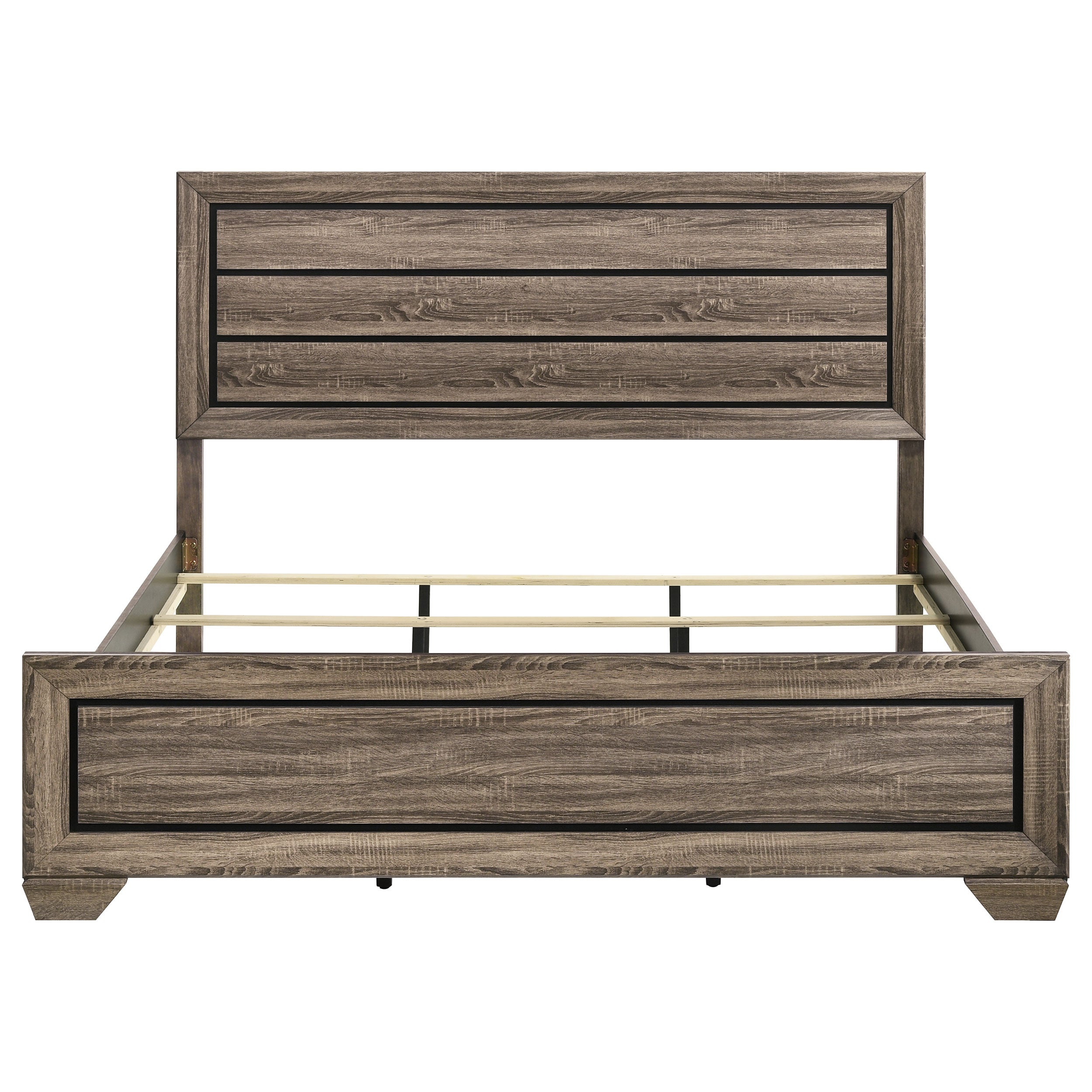Kauffman Wood Panel Bed Dark Cocoa