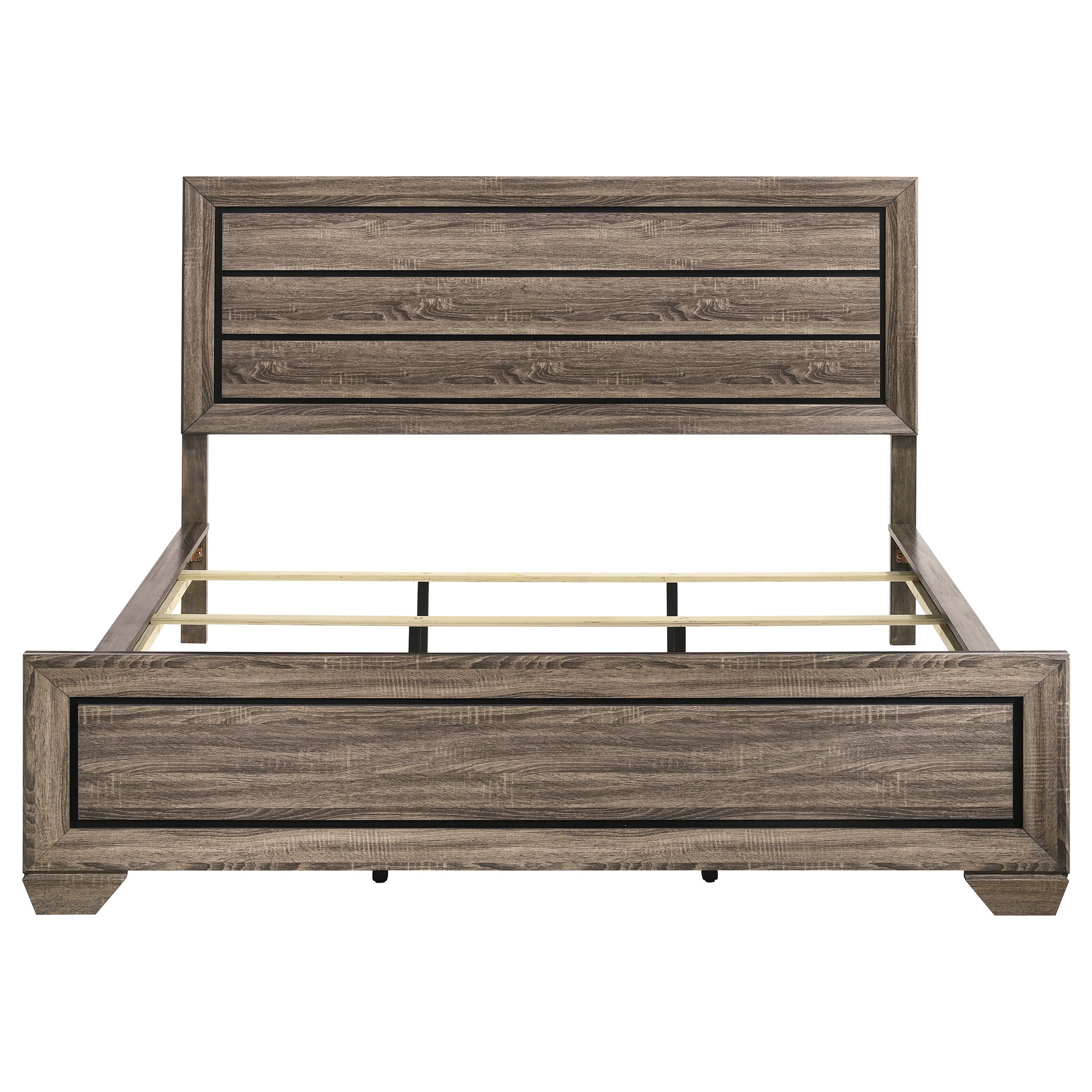 Kauffman Wood Panel Bed Dark Cocoa