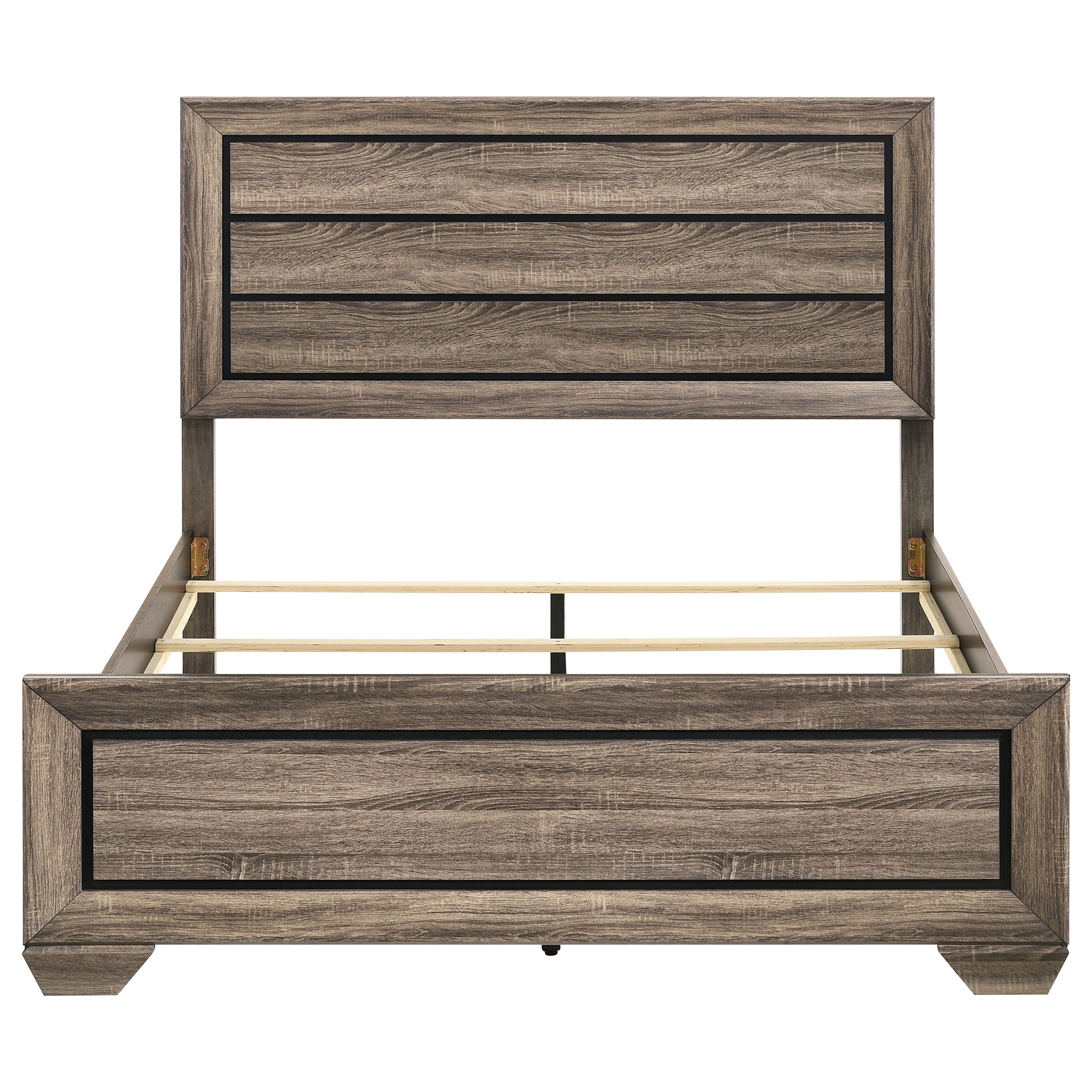 Kauffman Wood Panel Bed Dark Cocoa