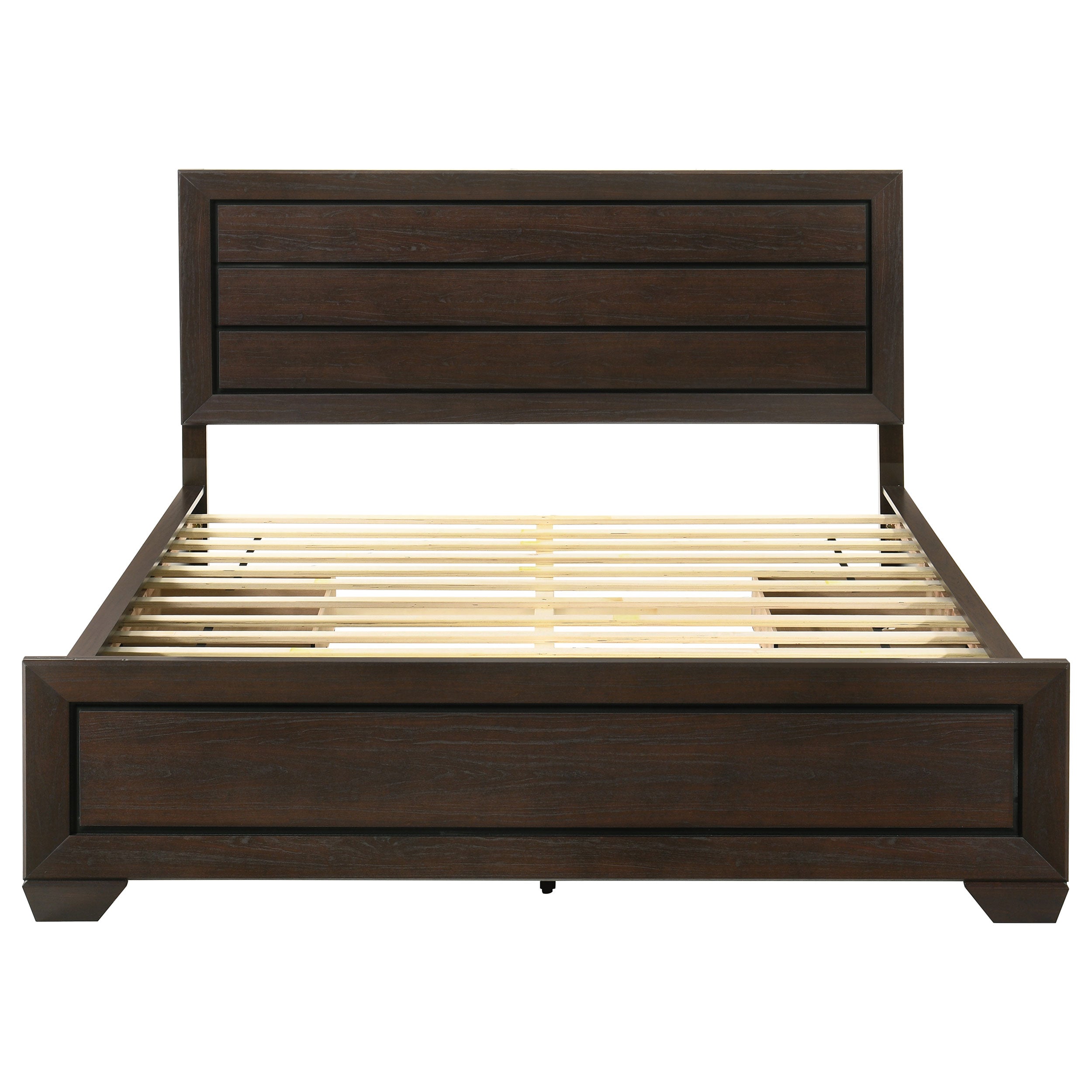 Kauffman Wood Panel Bed Dark Cocoa