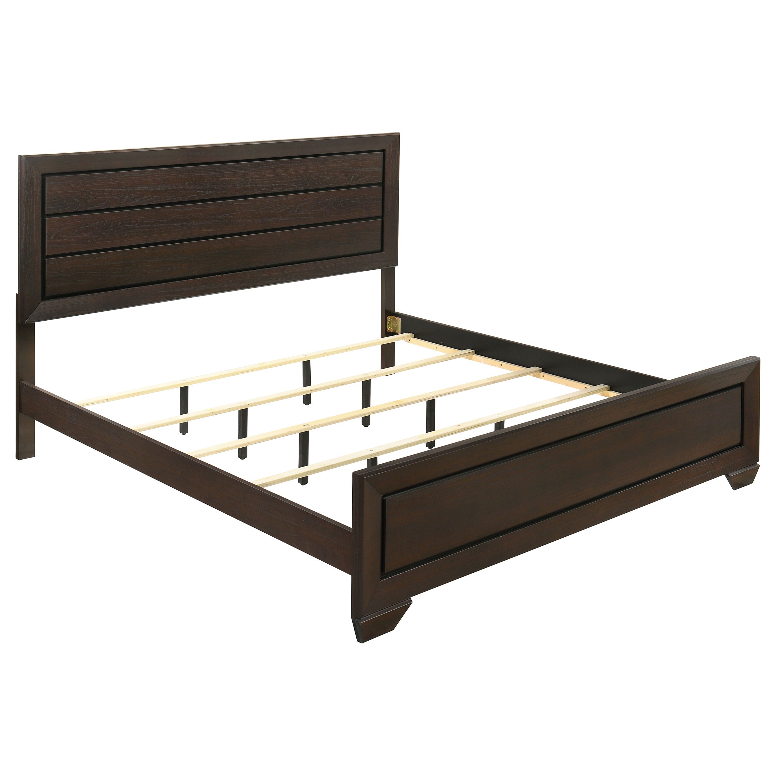 Kauffman Wood Panel Bed Dark Cocoa