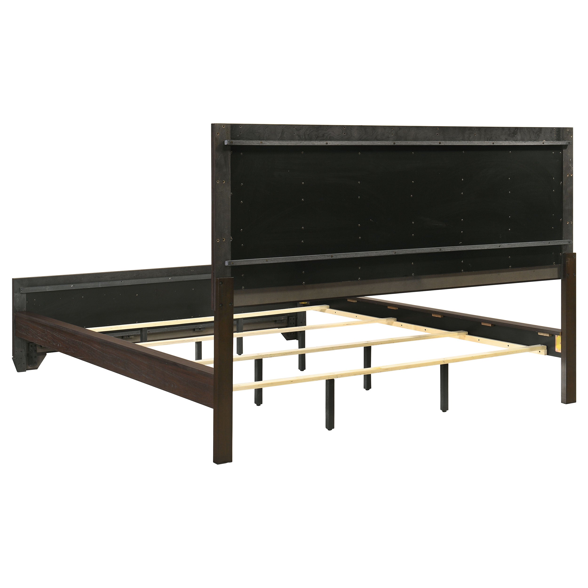 Kauffman Wood Panel Bed Dark Cocoa