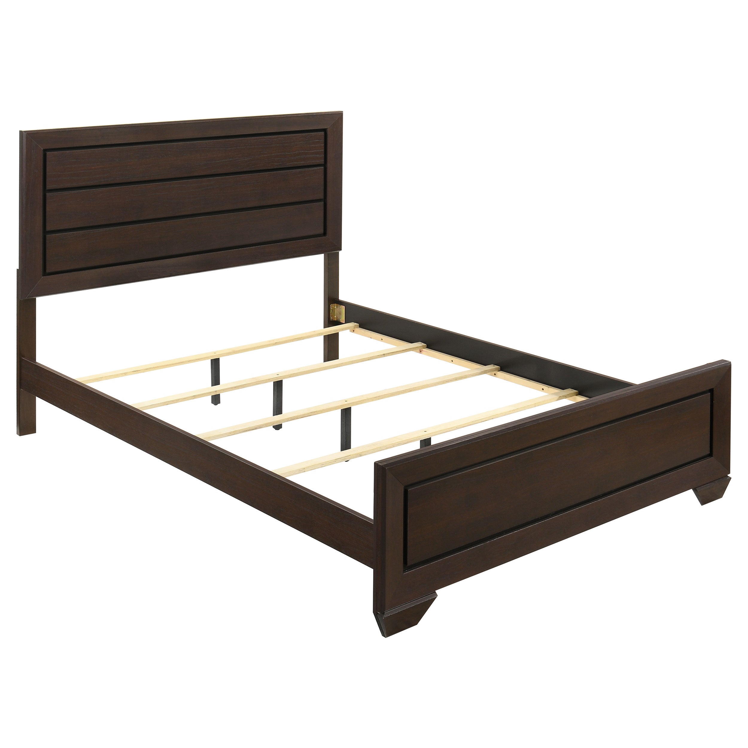 Kauffman Wood Panel Bed Dark Cocoa