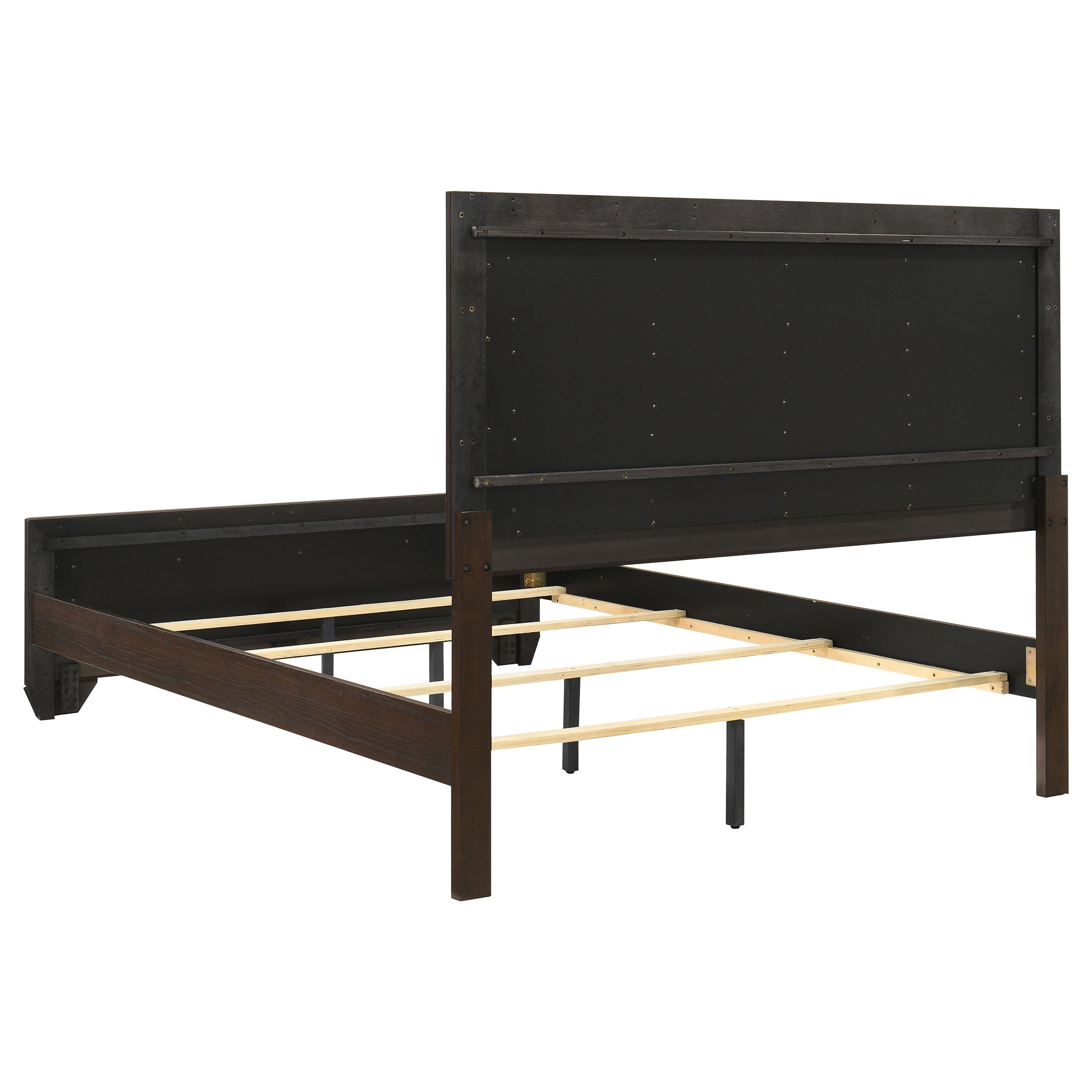 Kauffman Wood Panel Bed Dark Cocoa