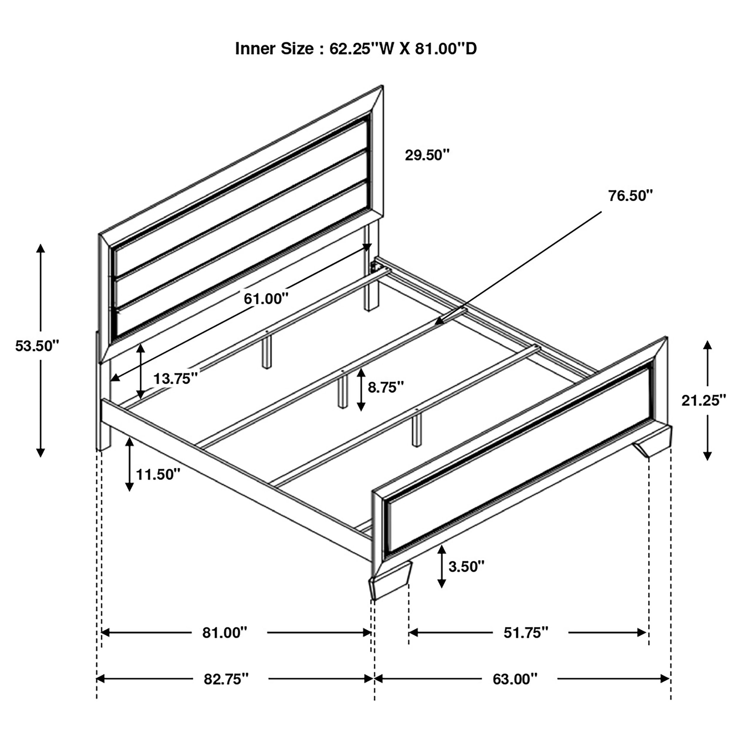 Kauffman Wood Panel Bed Dark Cocoa