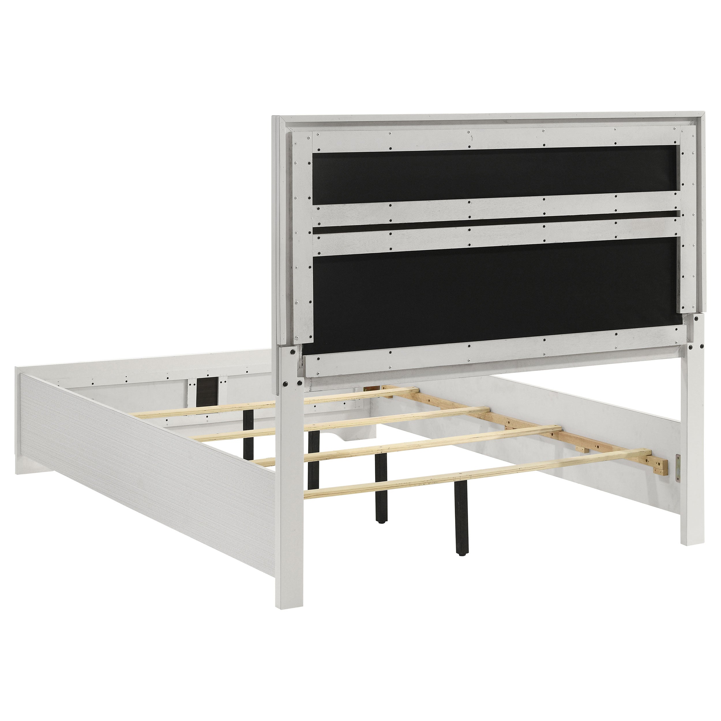 Miranda 51-inch Wood Storage Panel Bed Black