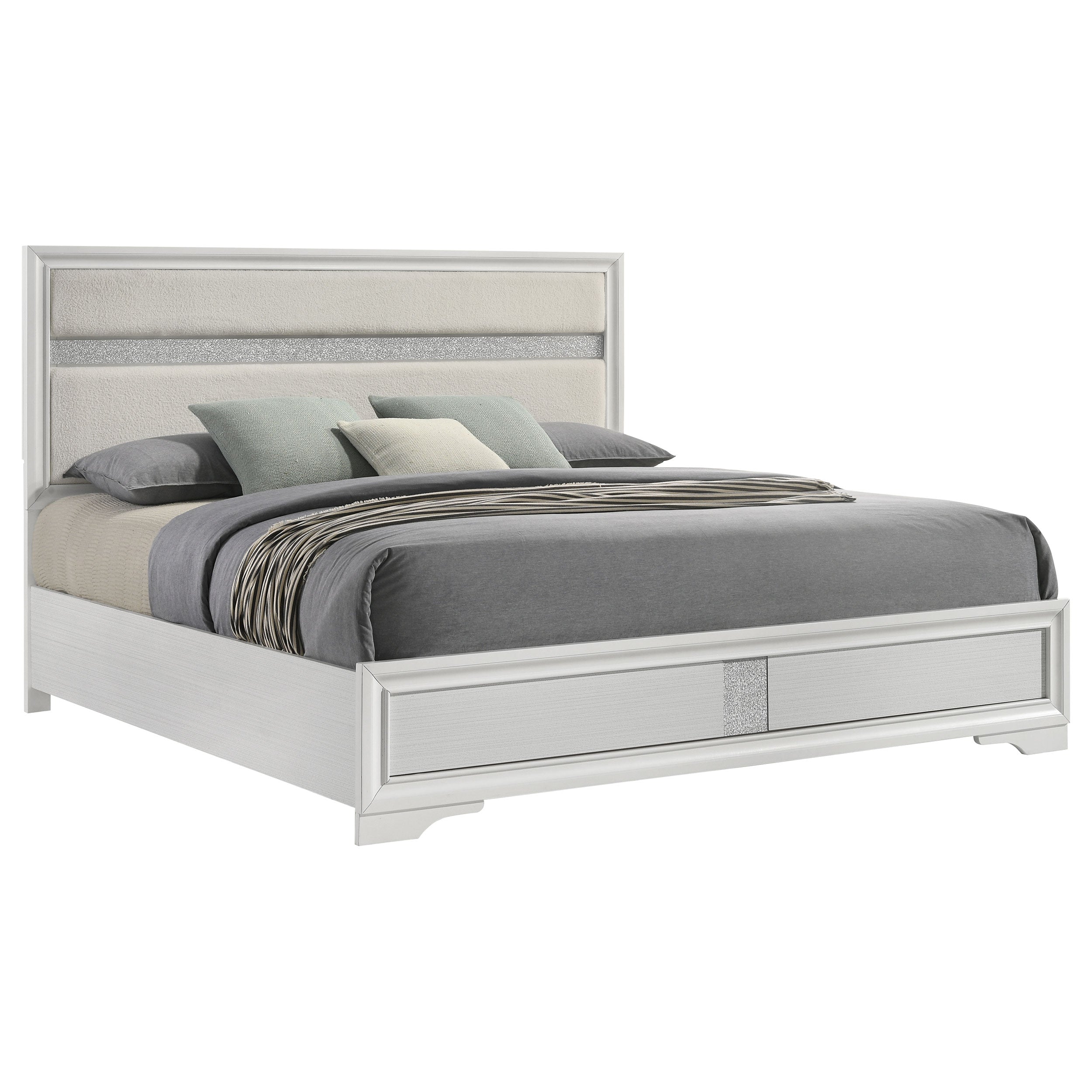 Miranda 51-inch Wood Storage Panel Bed Black