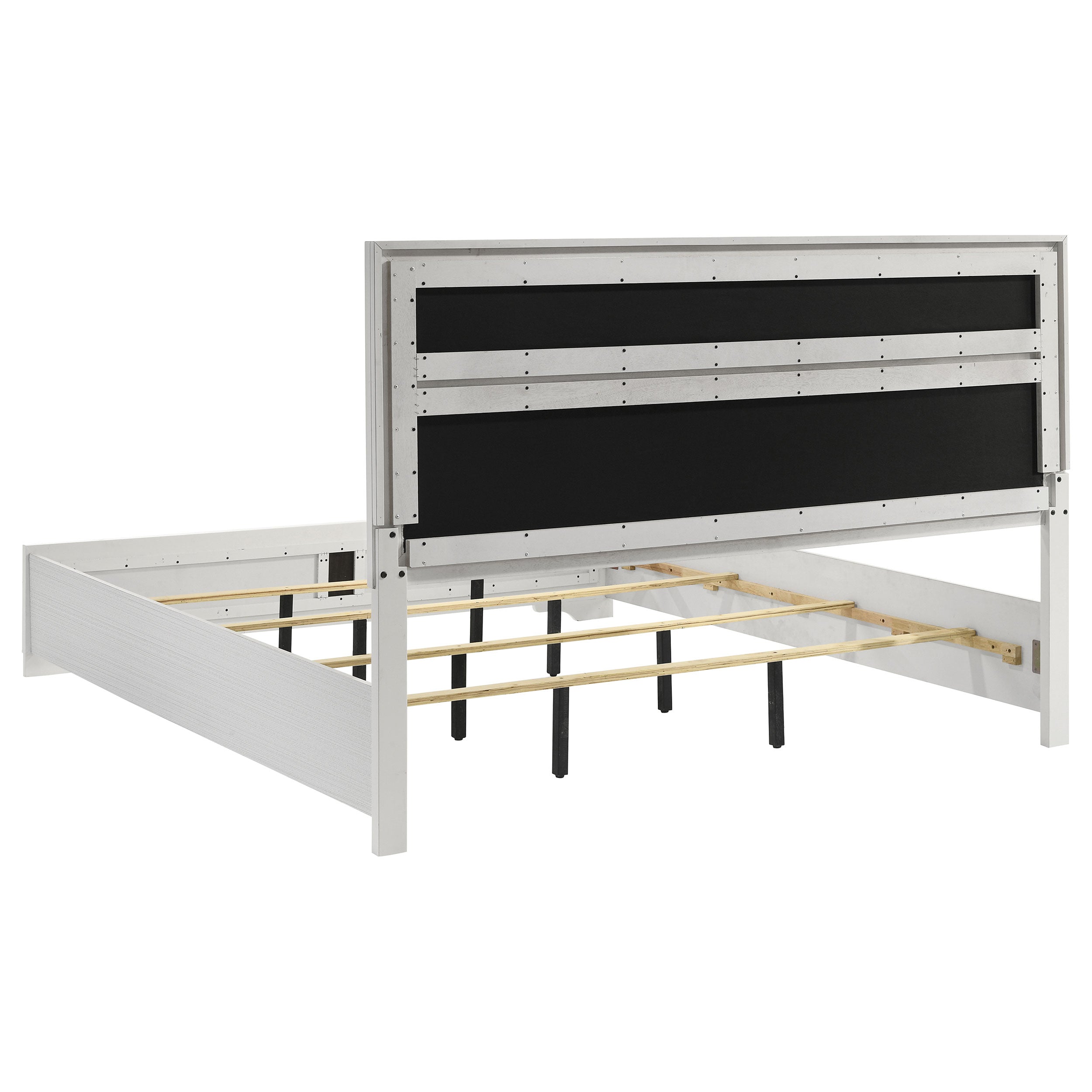 Miranda 51-inch Wood Storage Panel Bed Black