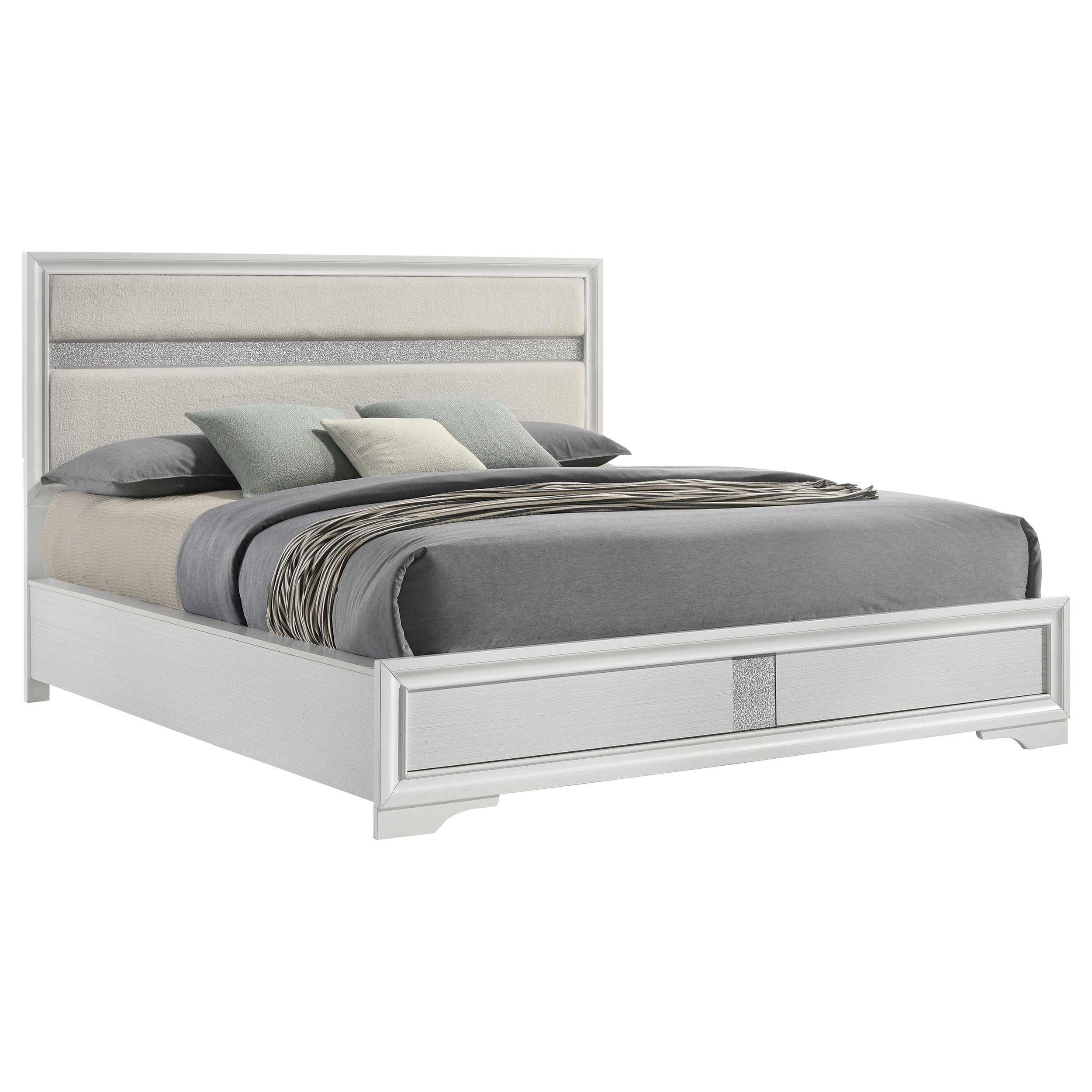 Miranda 51-inch Wood Storage Panel Bed Black