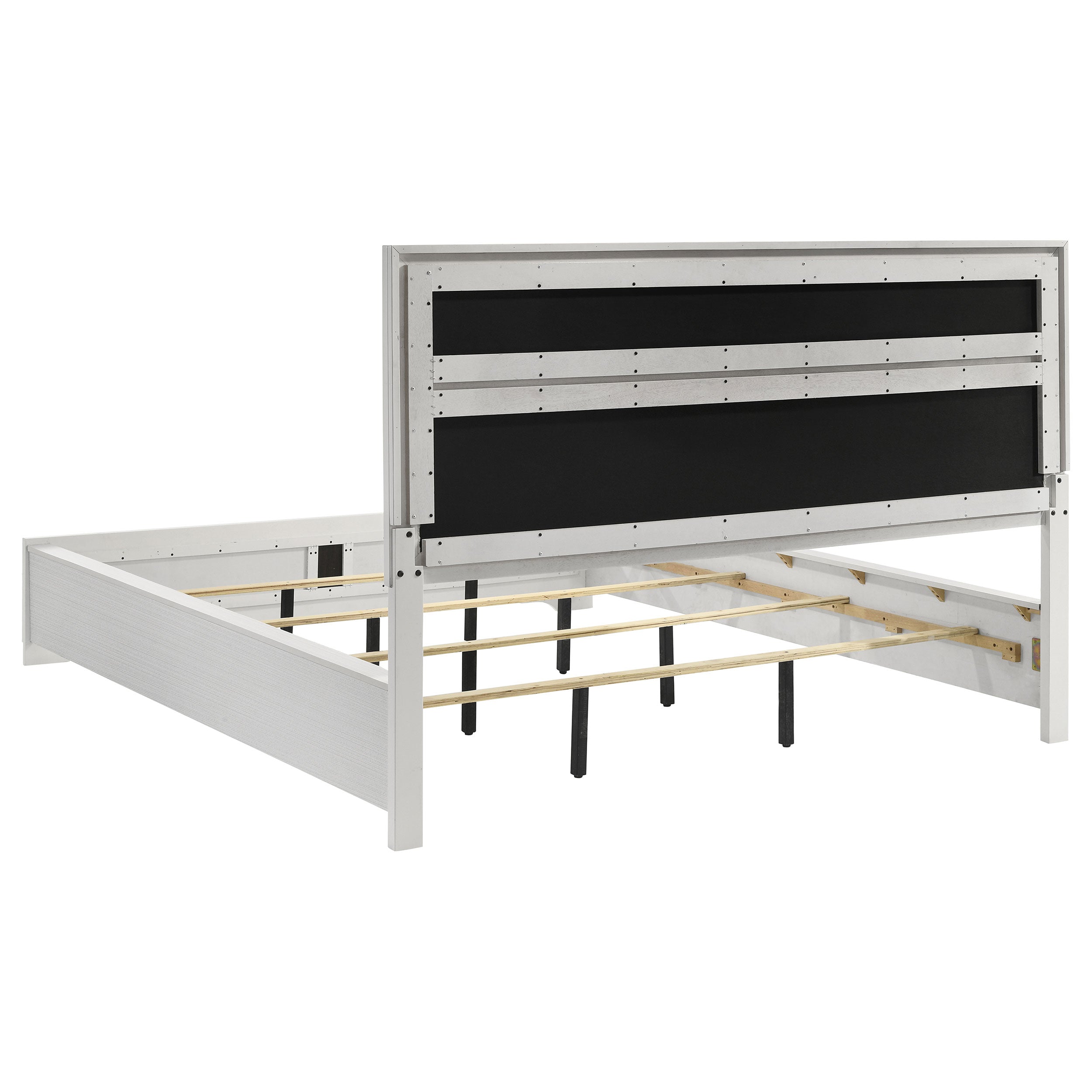Miranda 51-inch Wood Storage Panel Bed Black