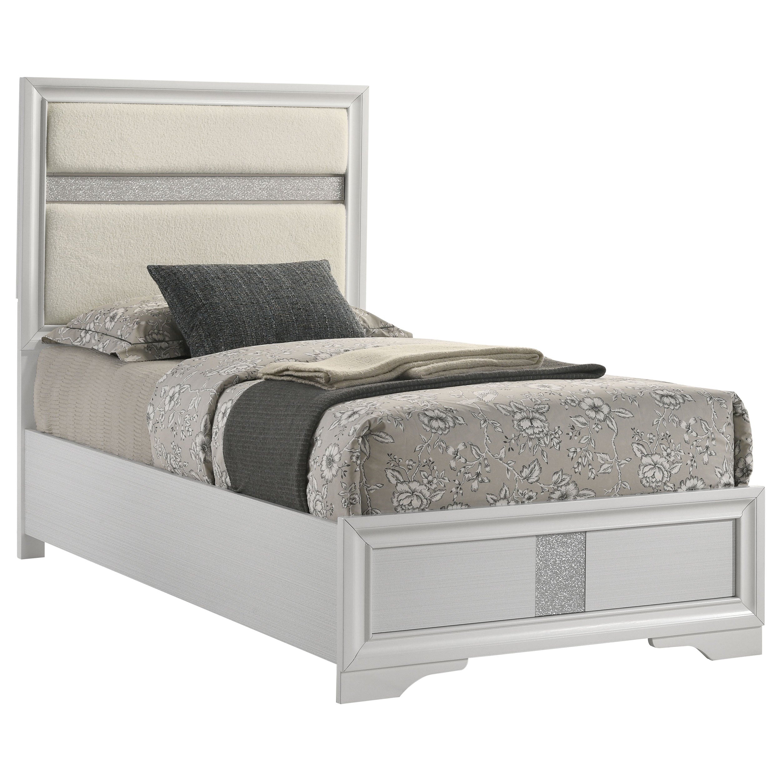 Miranda 51-inch Wood Storage Panel Bed Black
