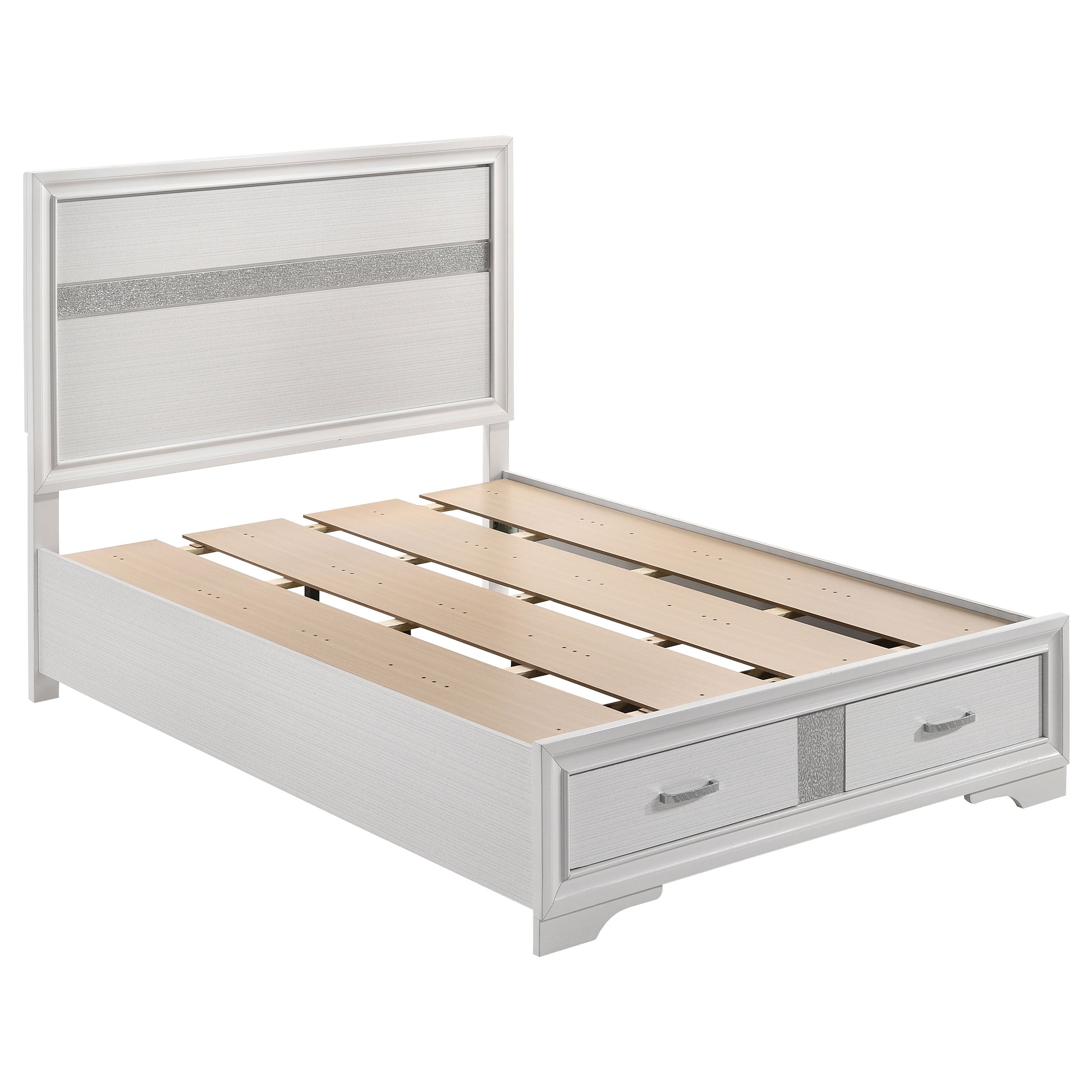 Miranda 51-inch Wood Storage Panel Bed Black
