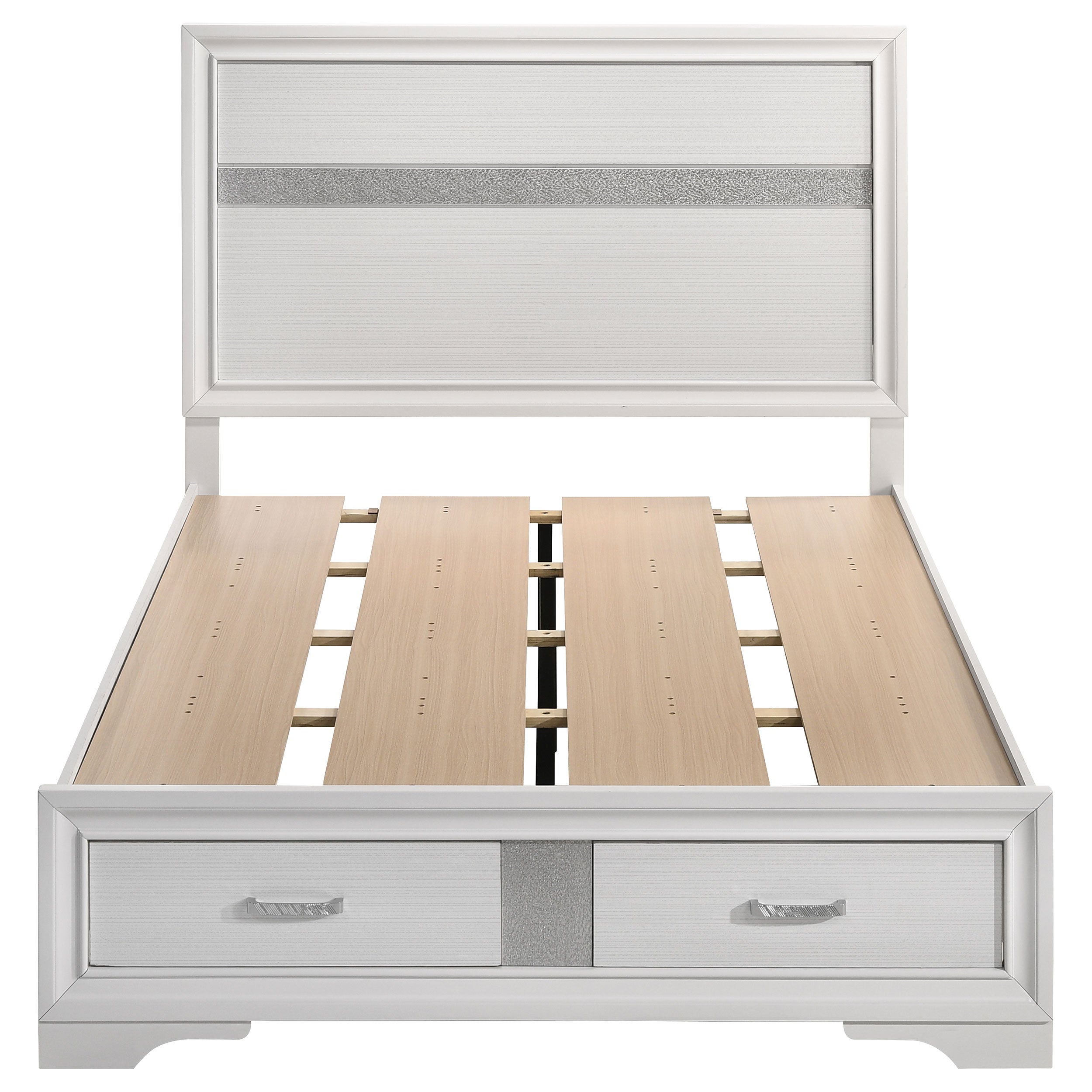 Miranda 51-inch Wood Storage Panel Bed Black