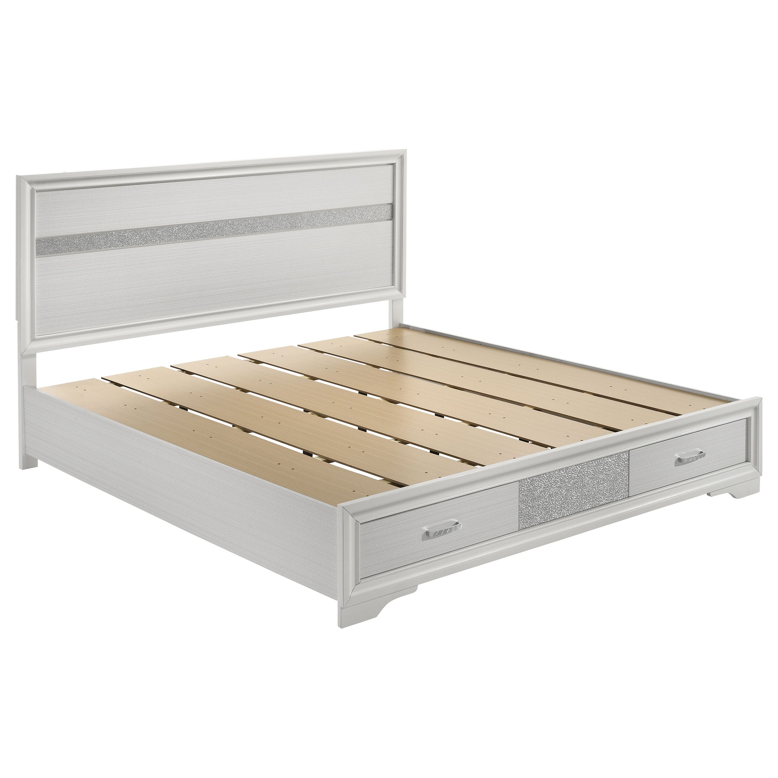 Miranda 51-inch Wood Storage Panel Bed Black