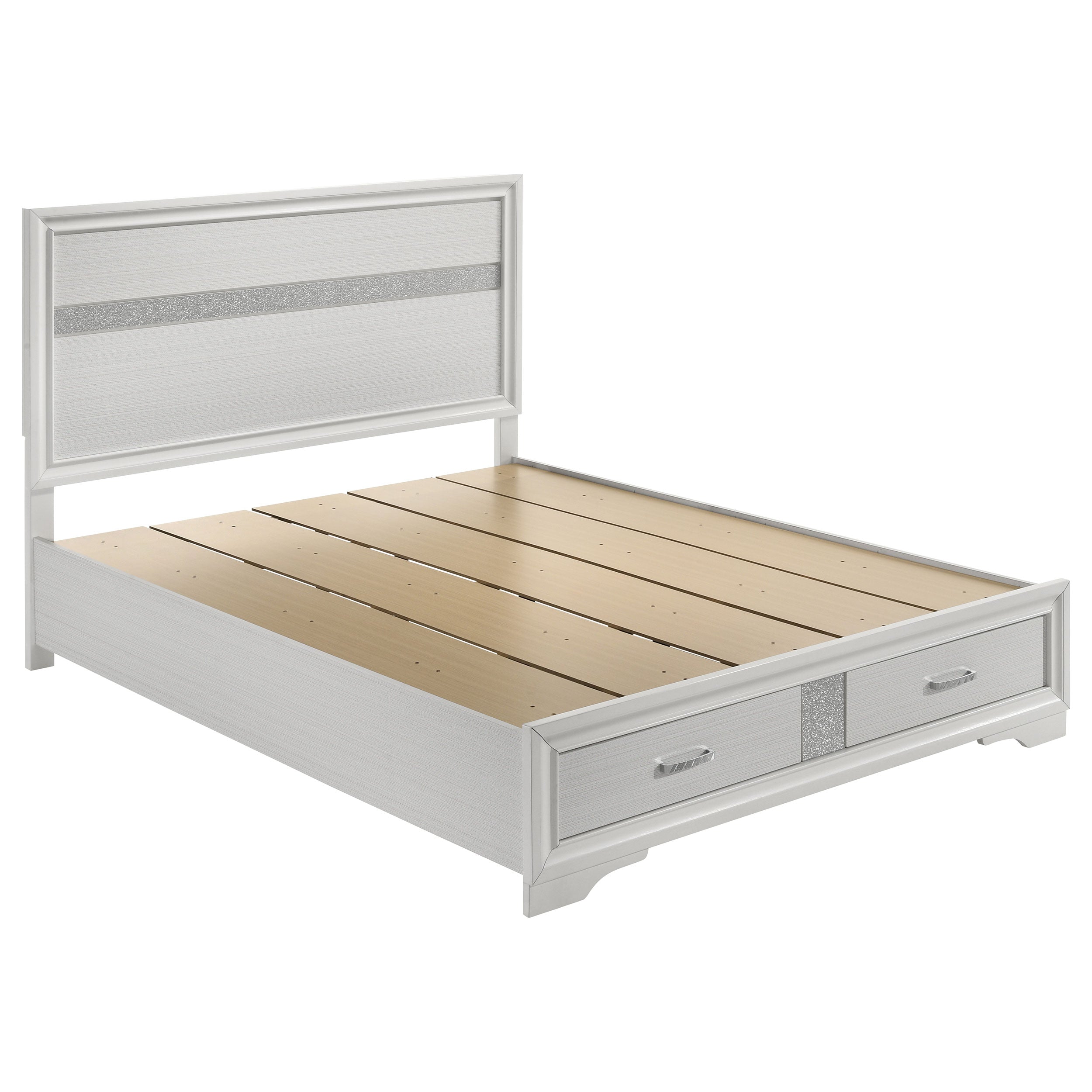 Miranda 51-inch Wood Storage Panel Bed Black