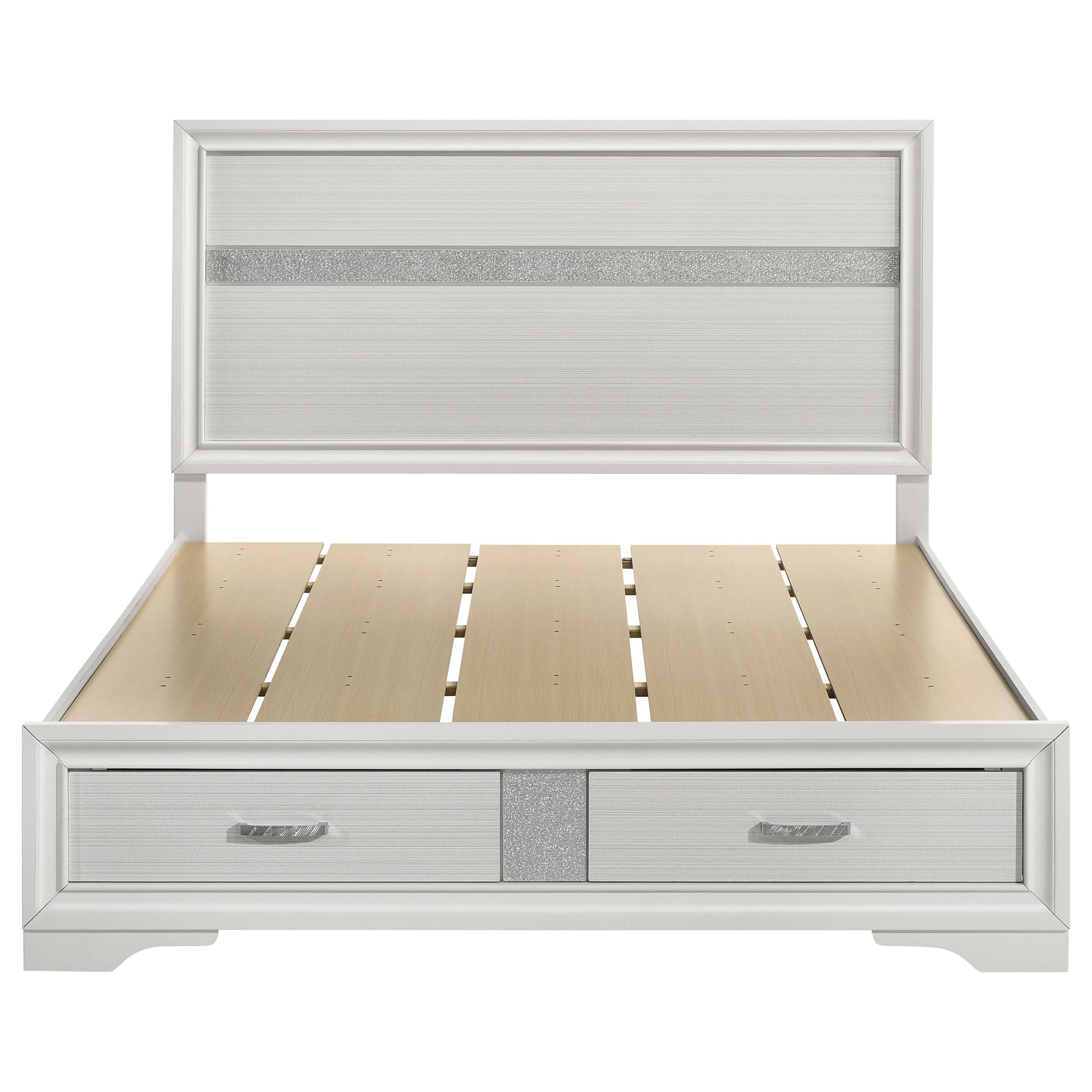 Miranda 51-inch Wood Storage Panel Bed Black