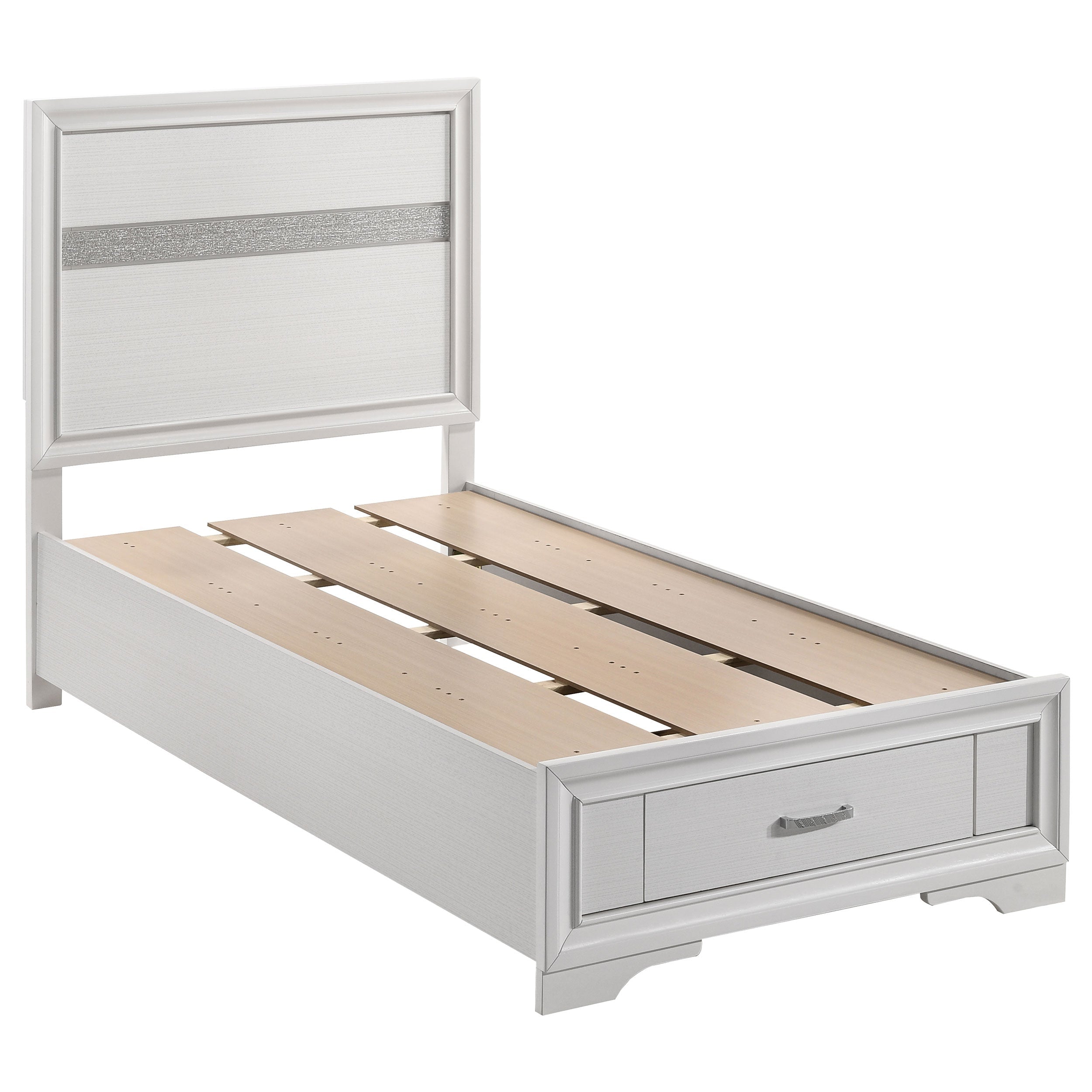 Miranda 51-inch Wood Storage Panel Bed Black