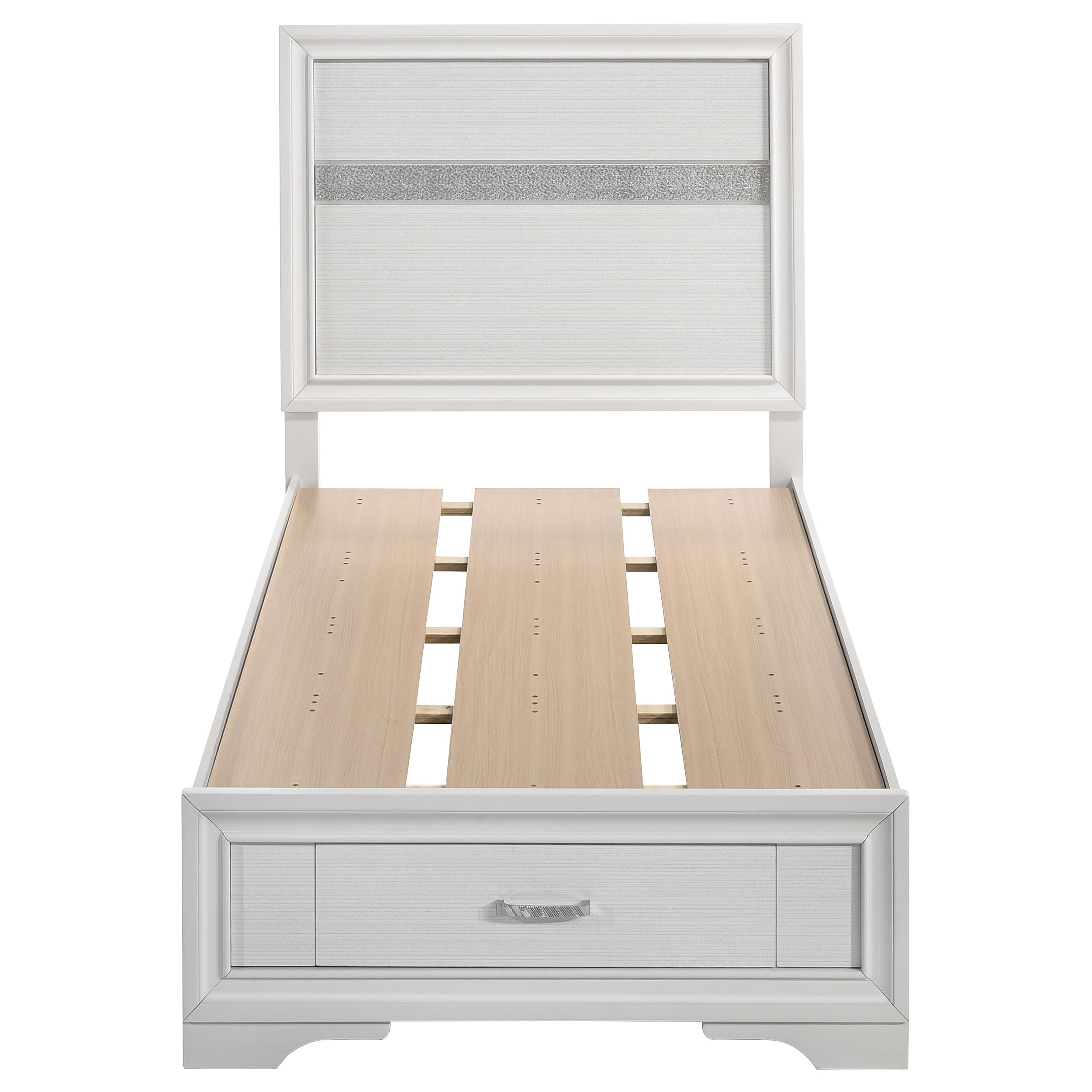 Miranda 51-inch Wood Storage Panel Bed Black