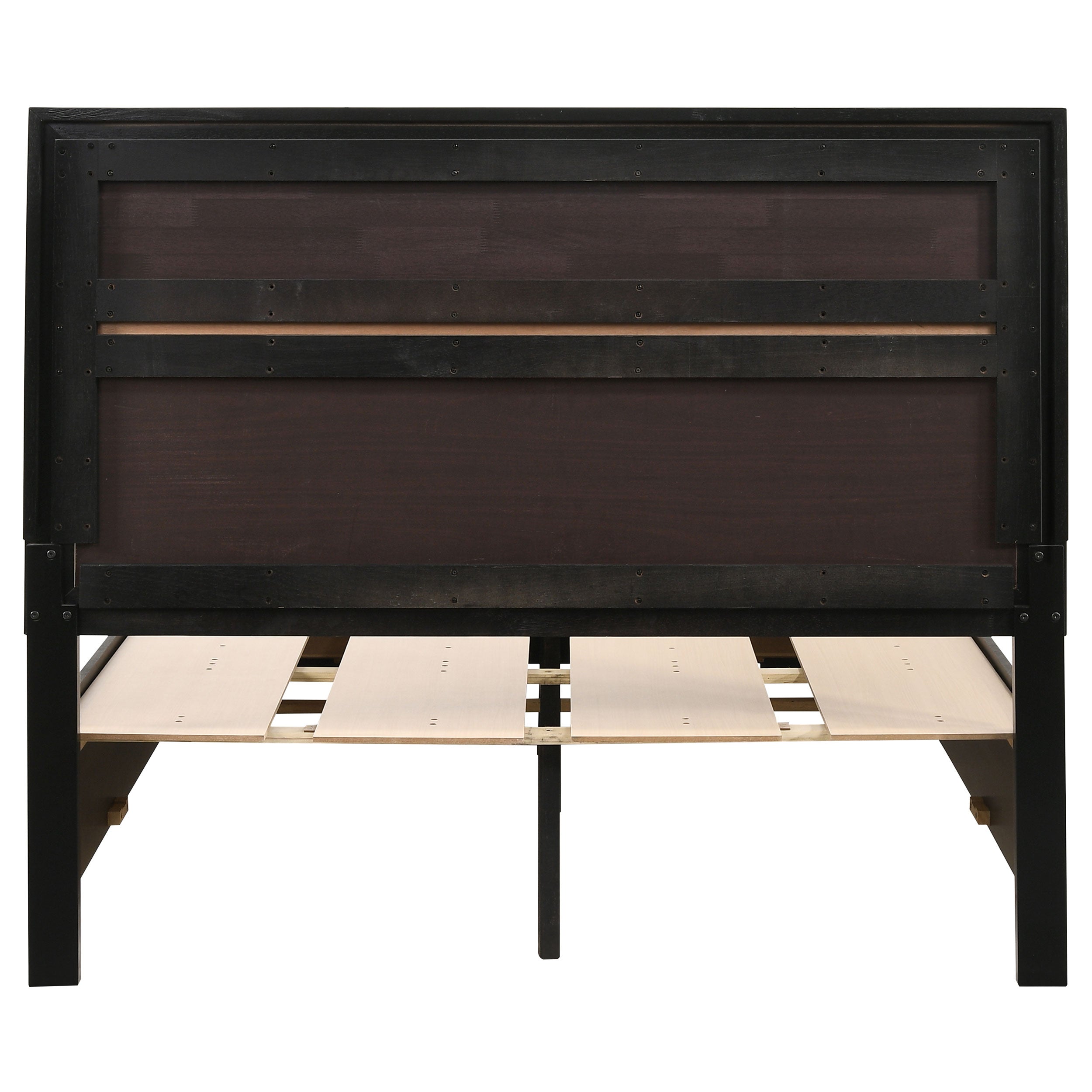 Miranda 51-inch Wood Storage Panel Bed Black