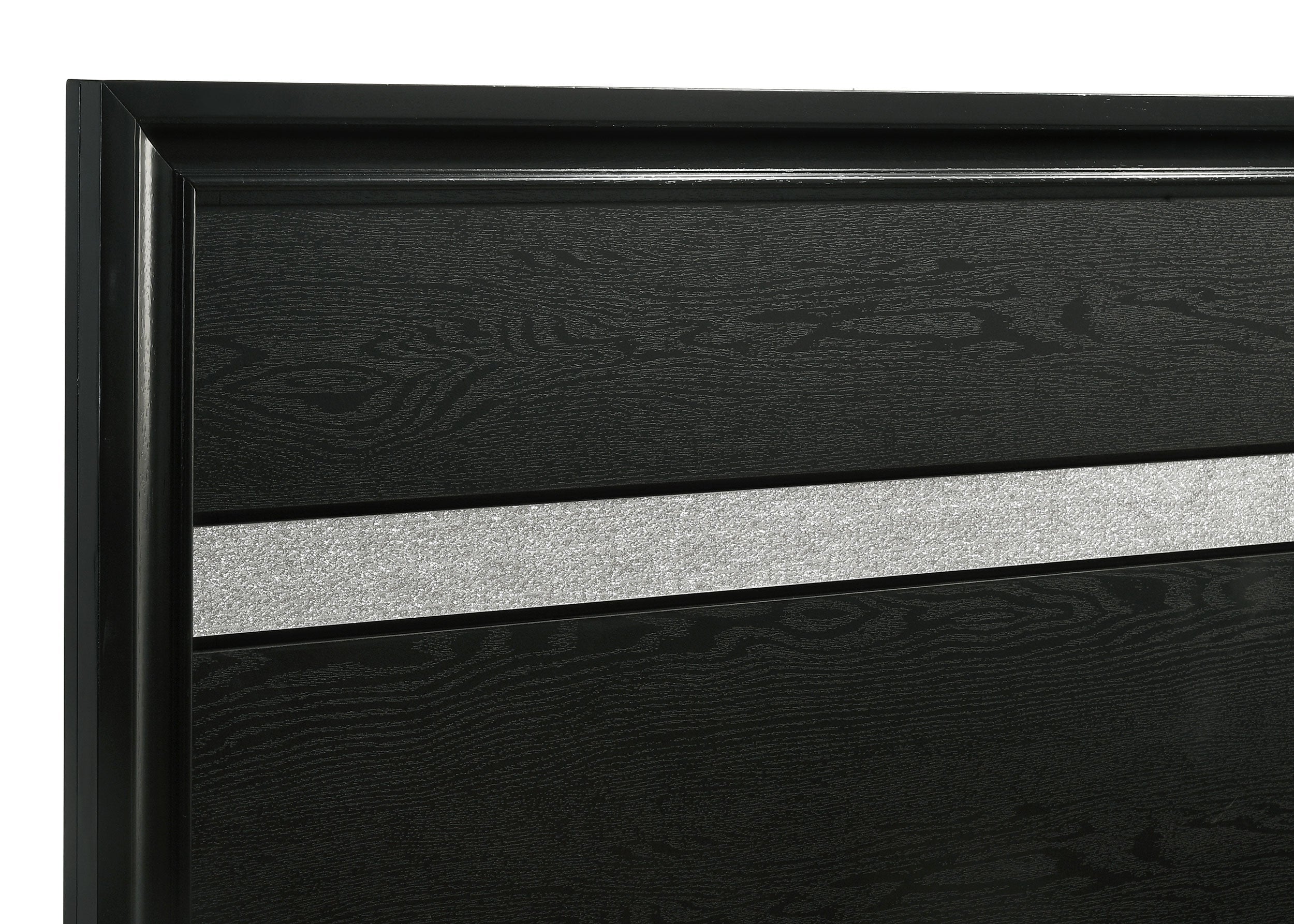 Miranda 51-inch Wood Storage Panel Bed Black