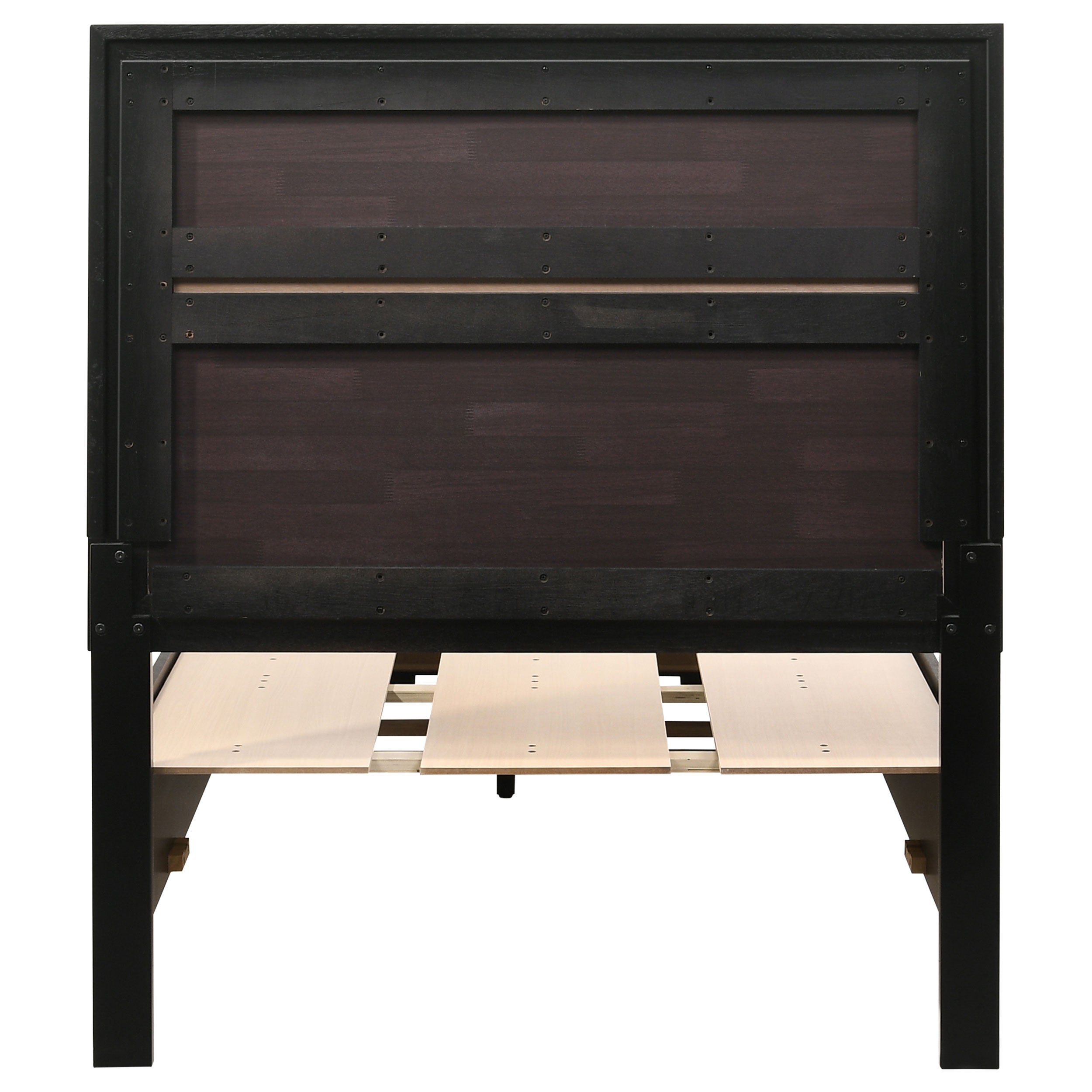 Miranda 51-inch Wood Storage Panel Bed Black