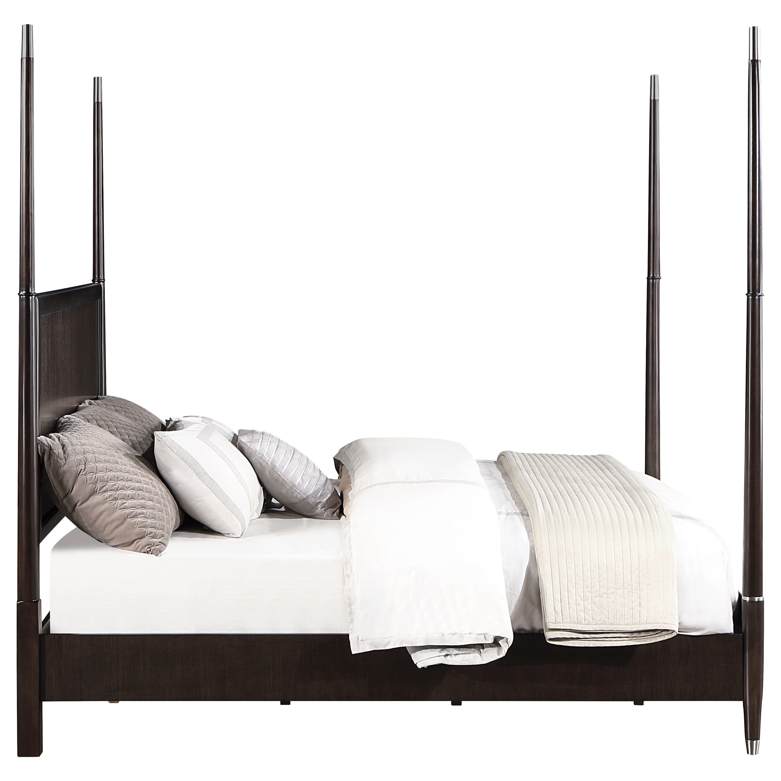 Emberlyn Wood  Poster Bed Brown