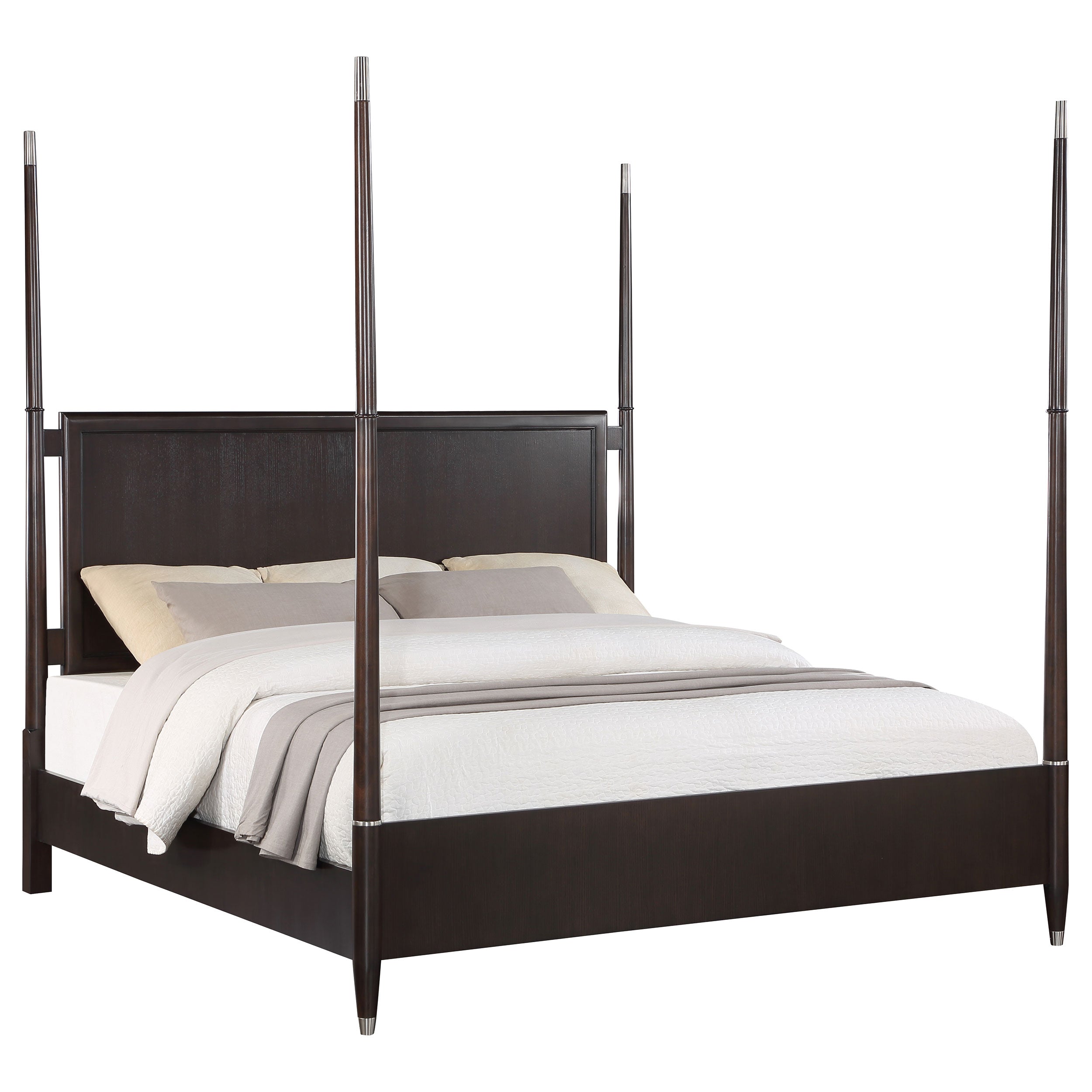 Emberlyn Wood  Poster Bed Brown