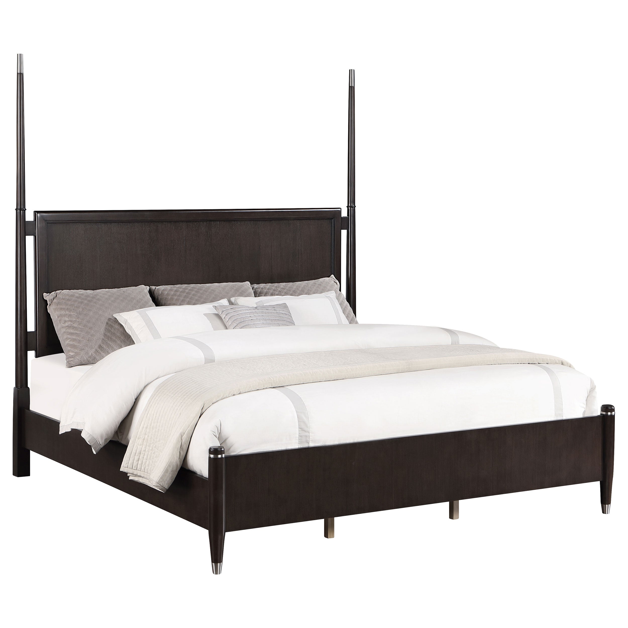 Emberlyn Wood  Poster Bed Brown