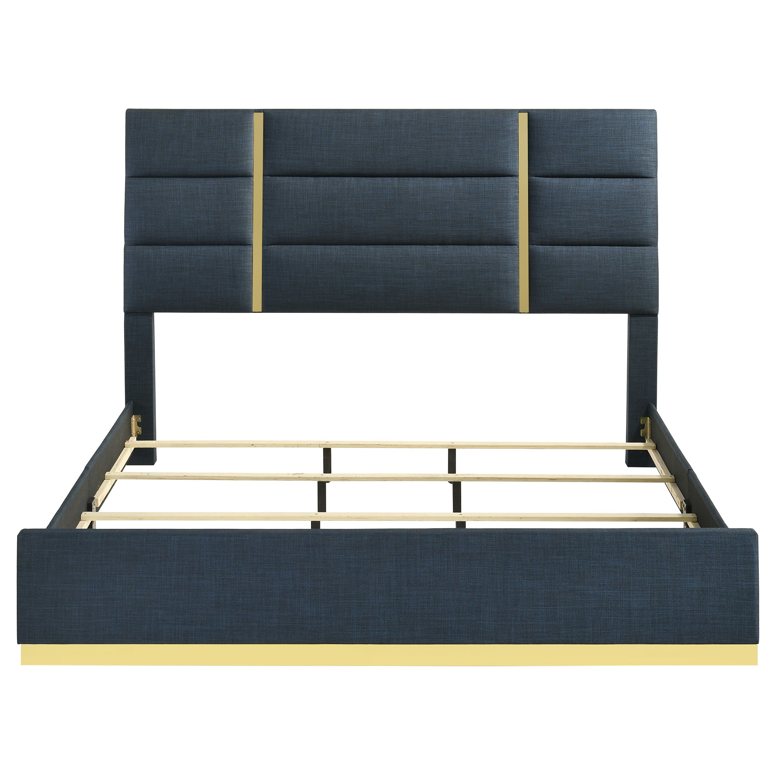 Ines 52-inch Fabric Upholstered Queen Panel Bed Grey