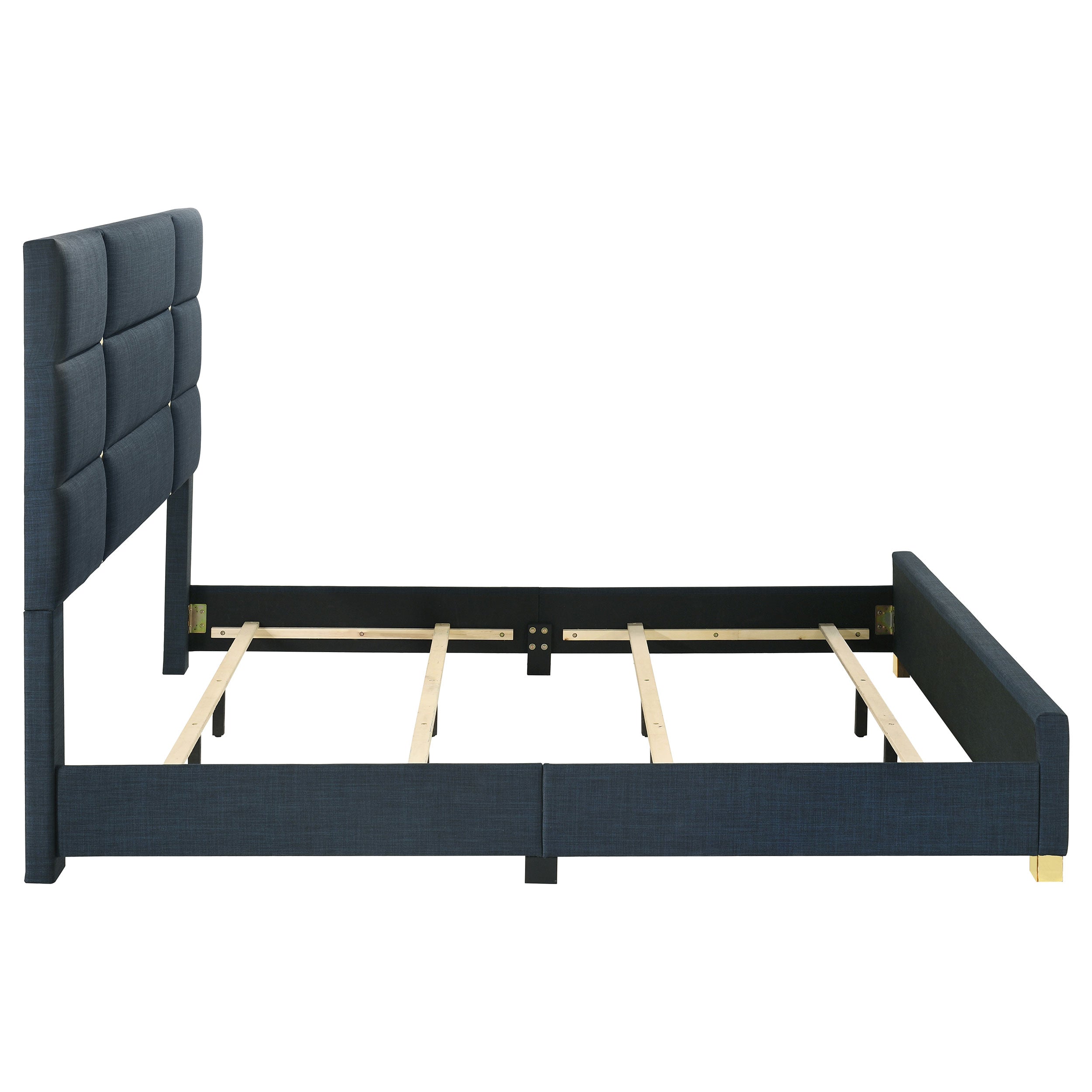 Ines 52-inch Fabric Upholstered Queen Panel Bed Grey