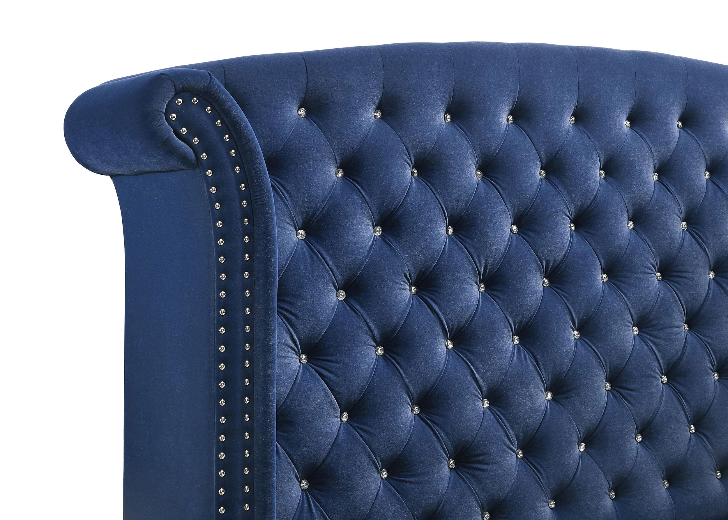 Melody Upholstered Wingback Bed Grey