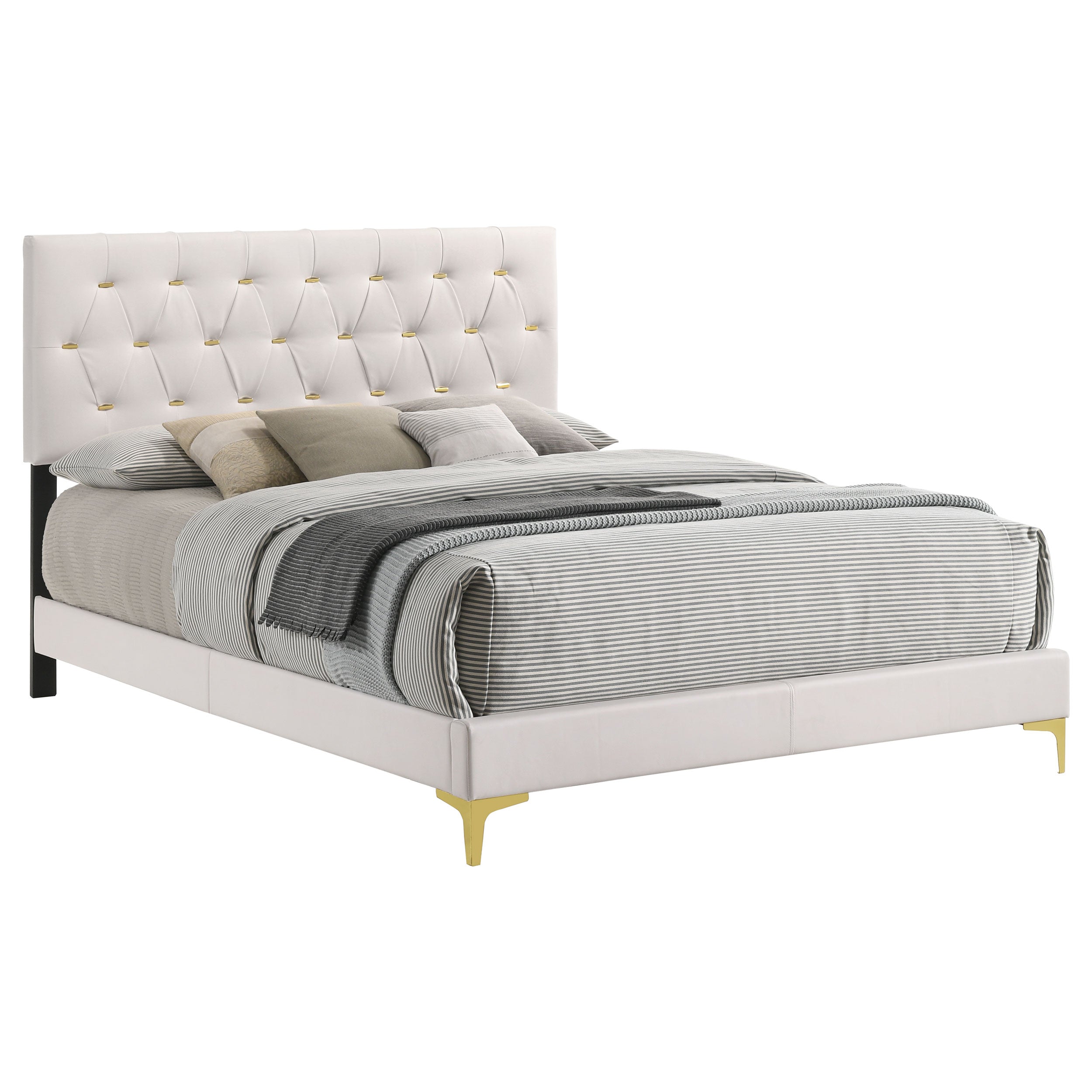 Kendall Upholstered Panel Bed Black