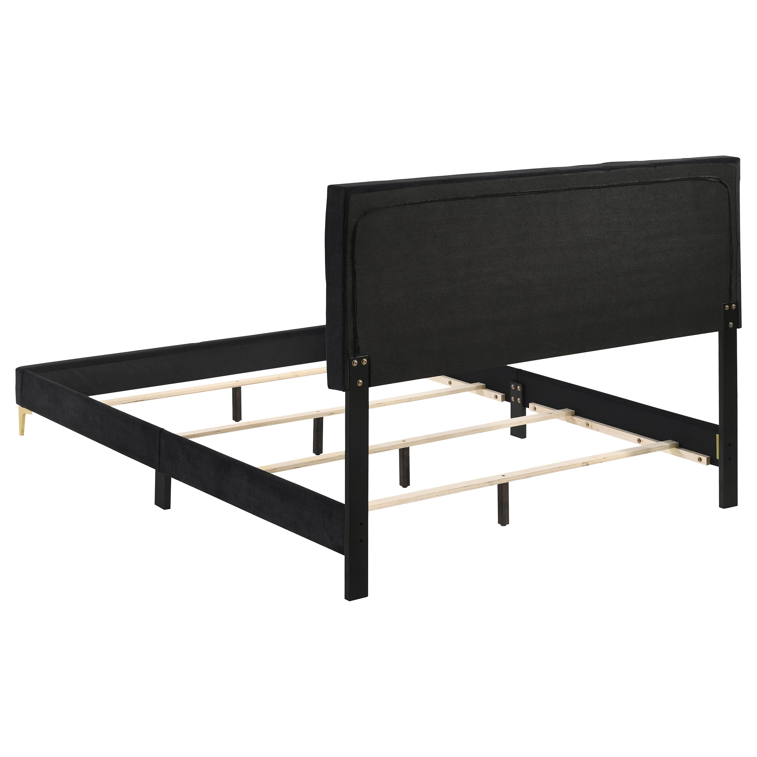 Kendall Upholstered Panel Bed Black