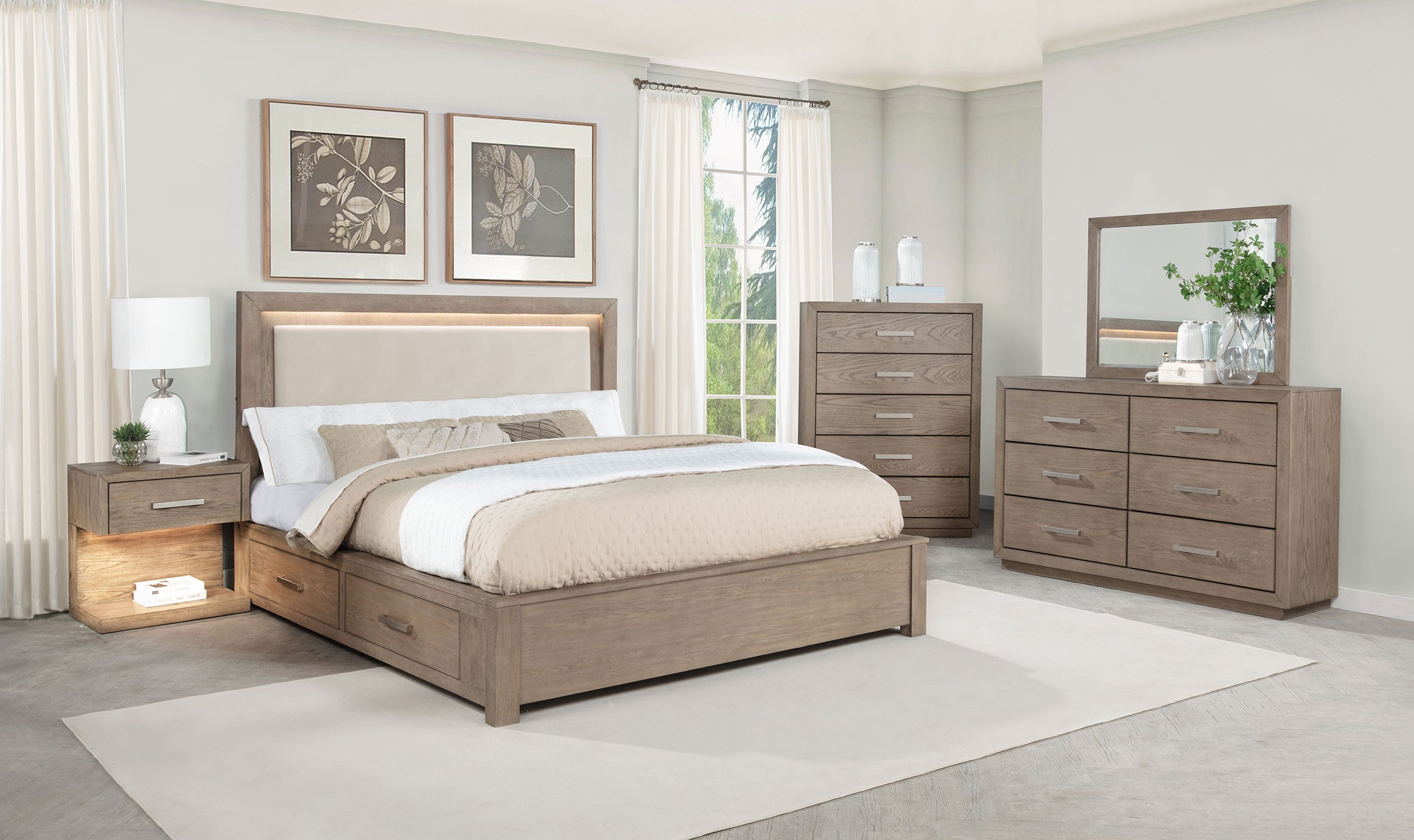 Kenora Dresser Mirror Barley Brown