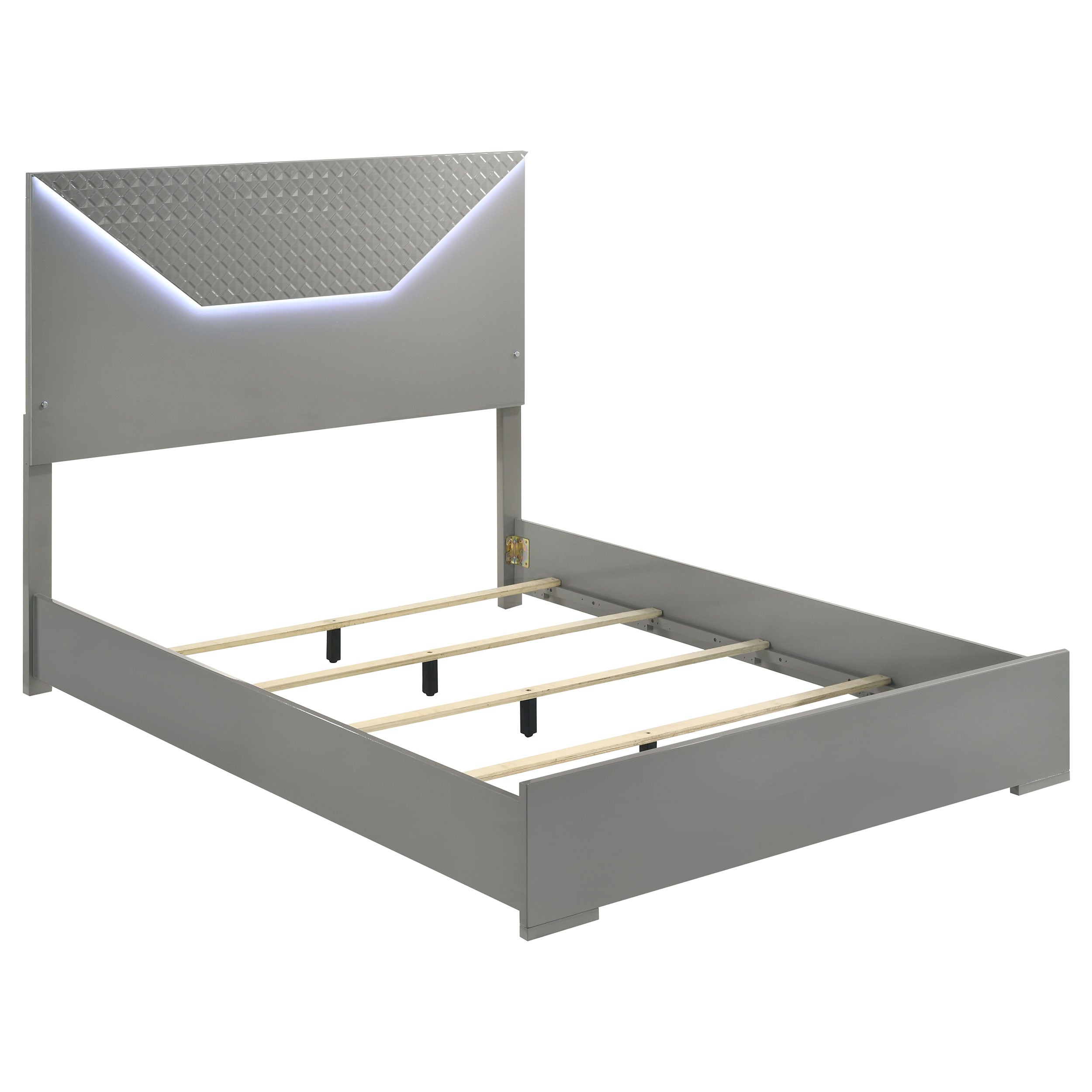 Hyland  Panel Bed LED Headboard Natural
