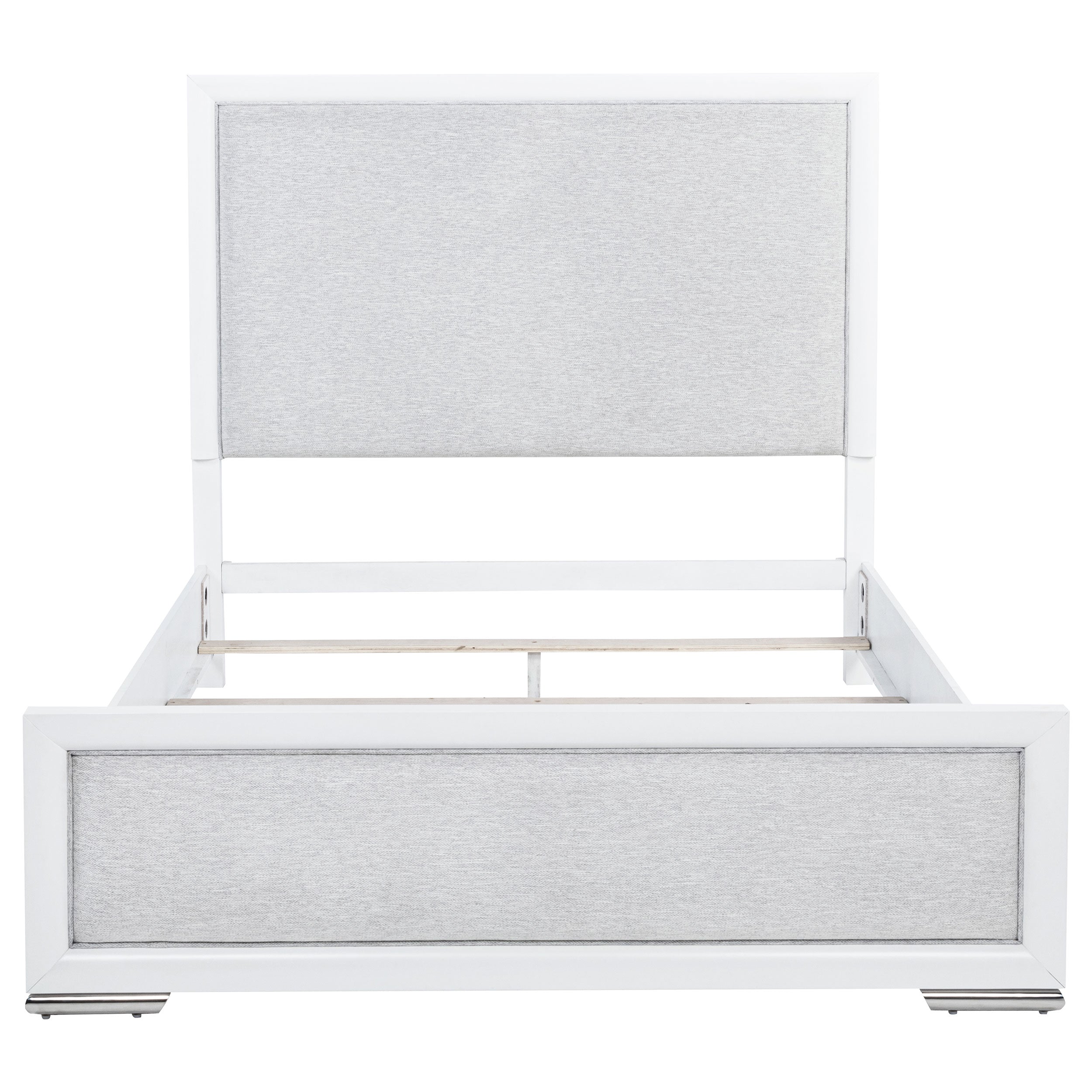 Gracemont 57-inch  Panel Bed Grey and White