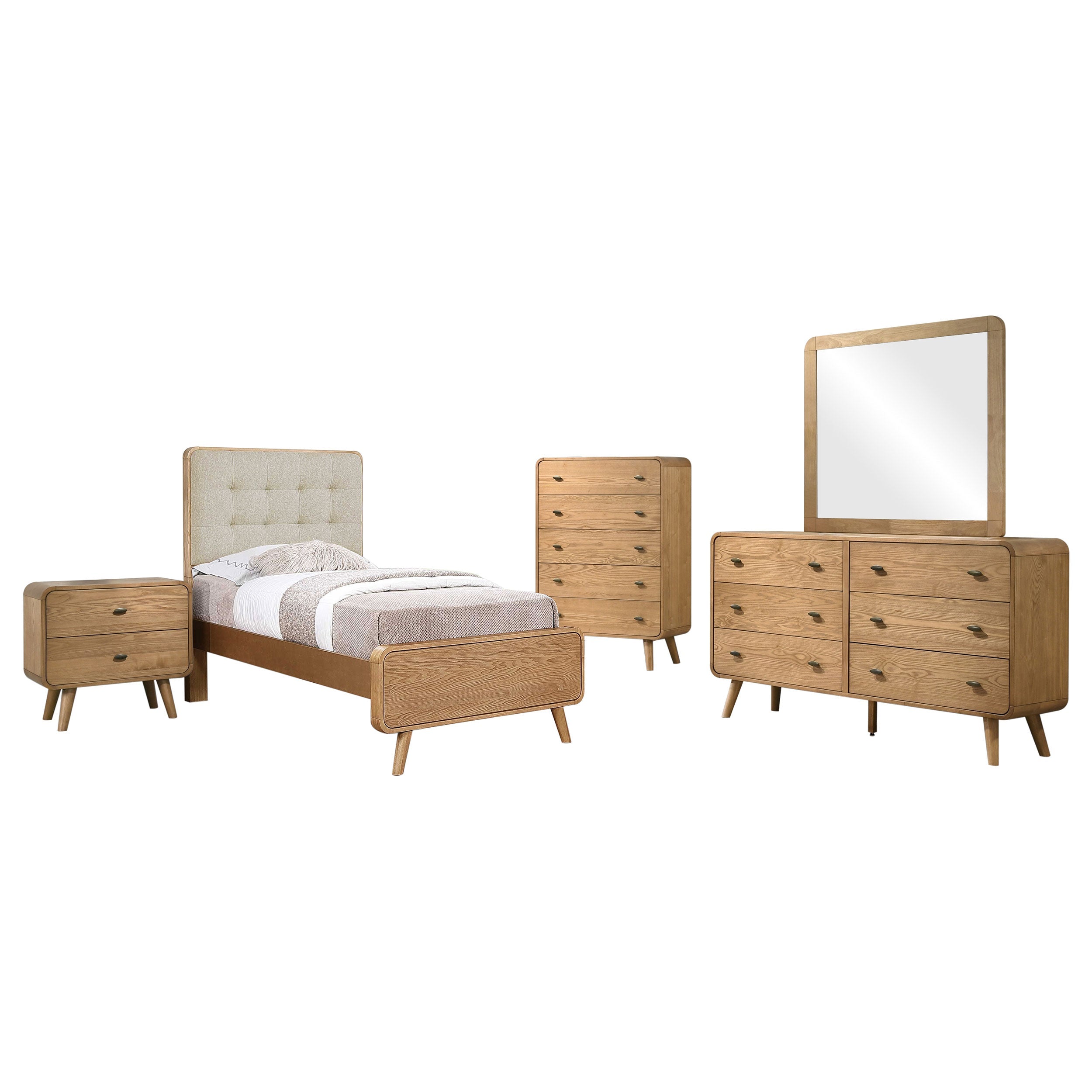 Robyn Bedroom Set Dark Walnut