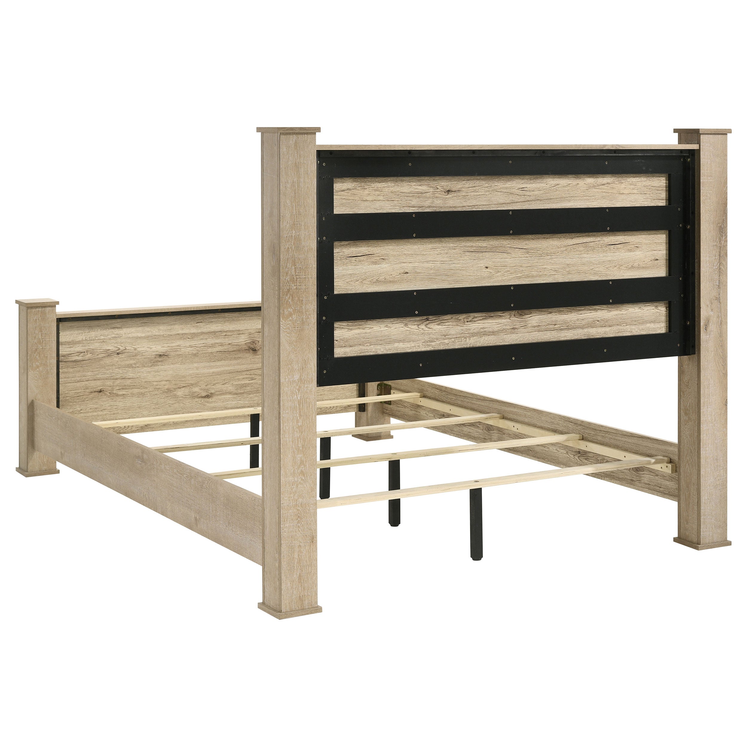 Oakglen 55-inch  Panel Bed Weathered Oak